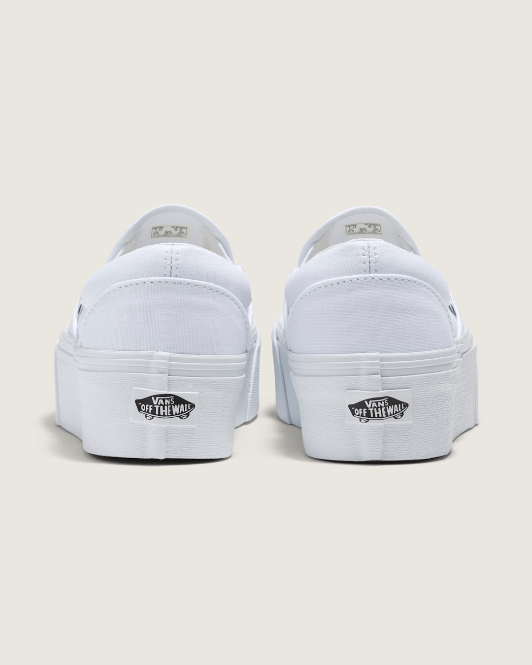 Vans Classic Slip-On Platform Shoe in True White