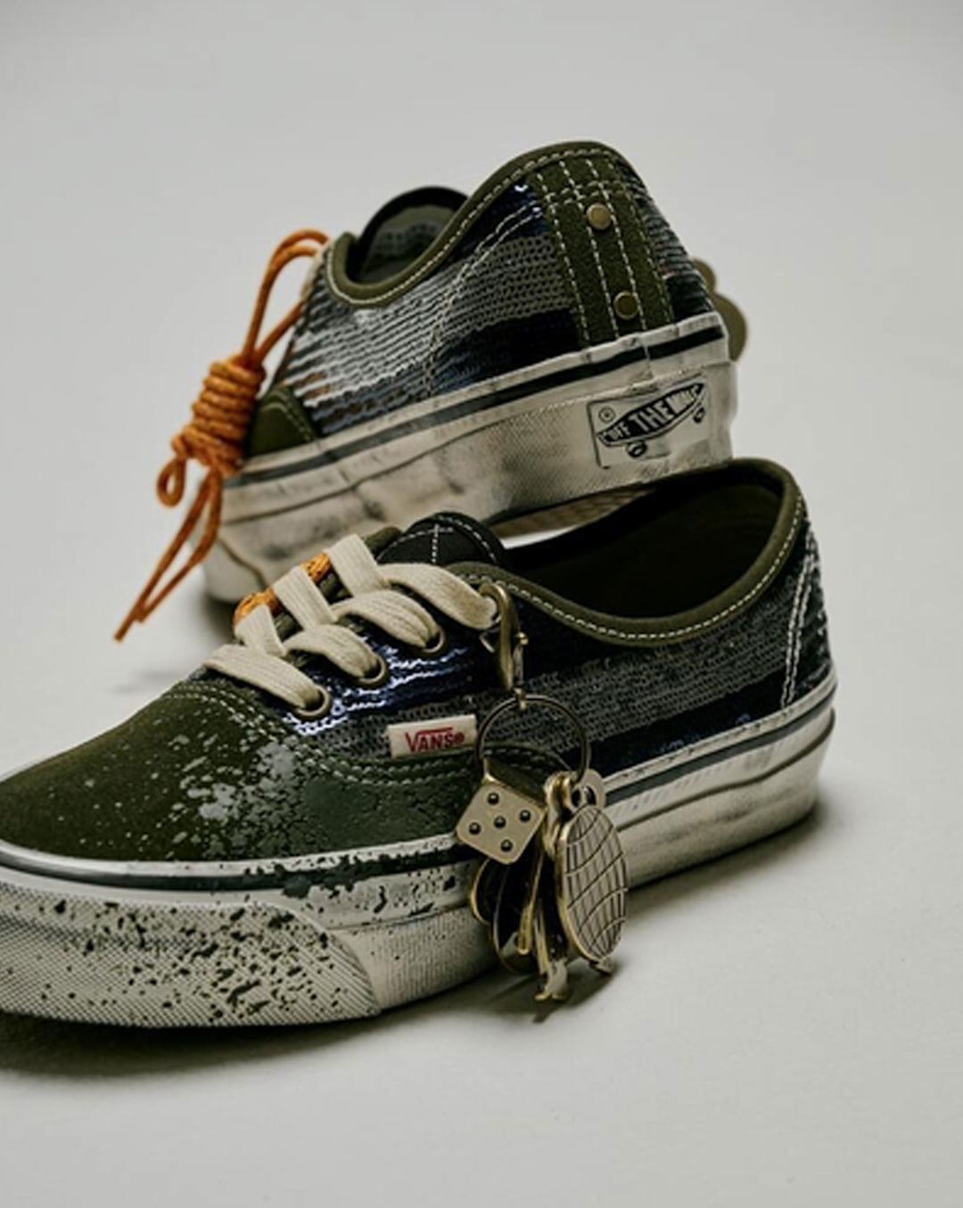 Vans Premium Authentic "Charms" Shoe in Green / Blue