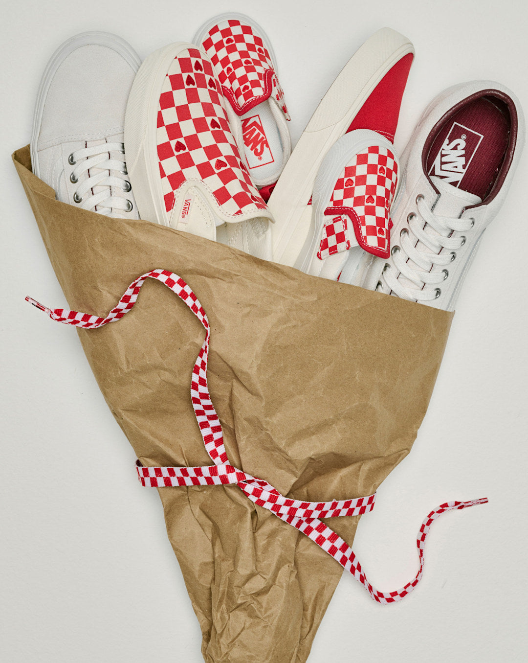 Vans Classic Slip-On Checkerboard Shoe in Checkerboard Racing Red