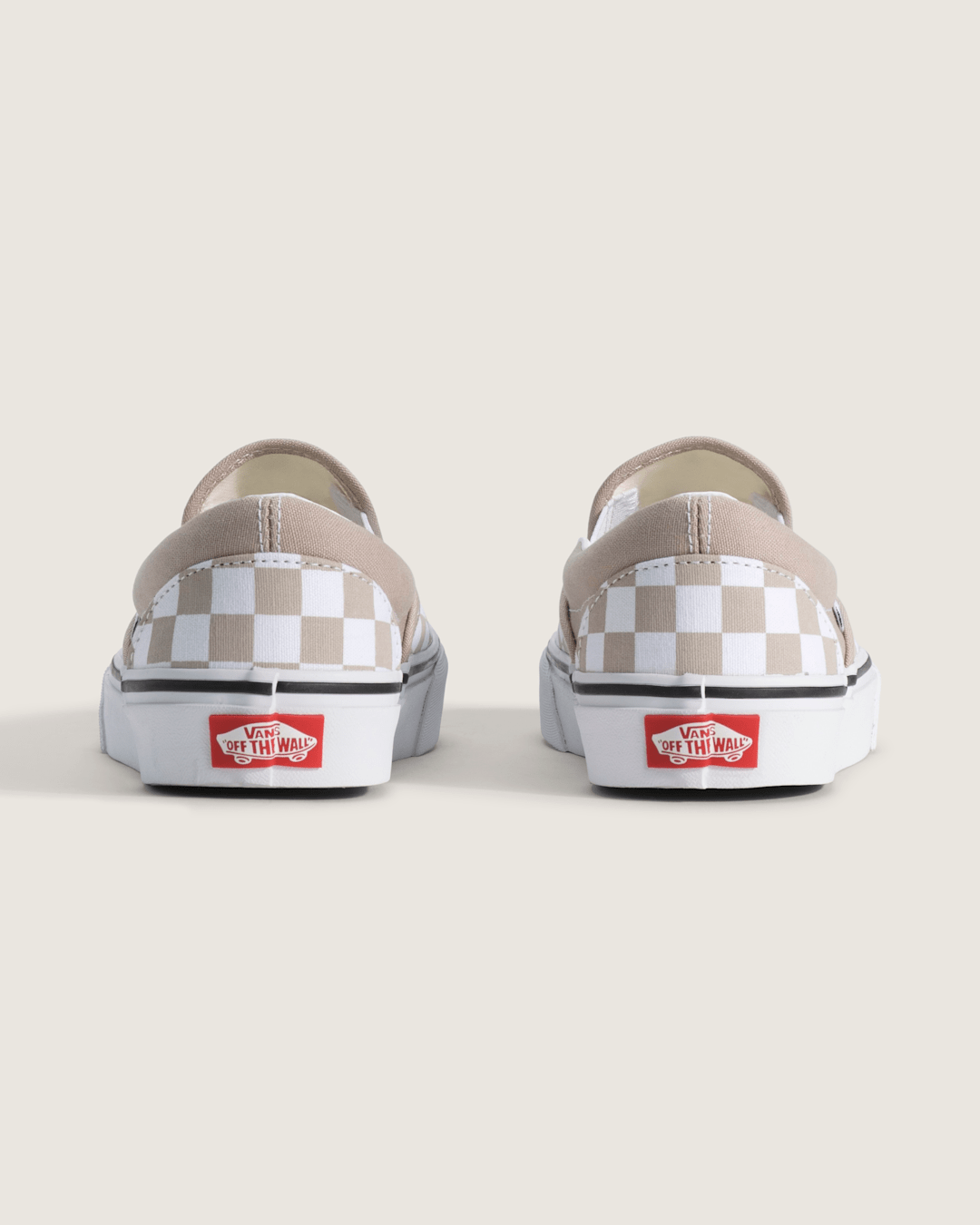 Vans Classic Slip-On Checkerboard Shoe in Checkerboard Mushroom Brown