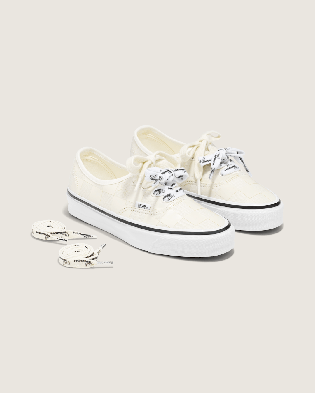 Vans OTW by Vans X HommeGirls Authentic 44 in Checkerboard Marshmallow White
