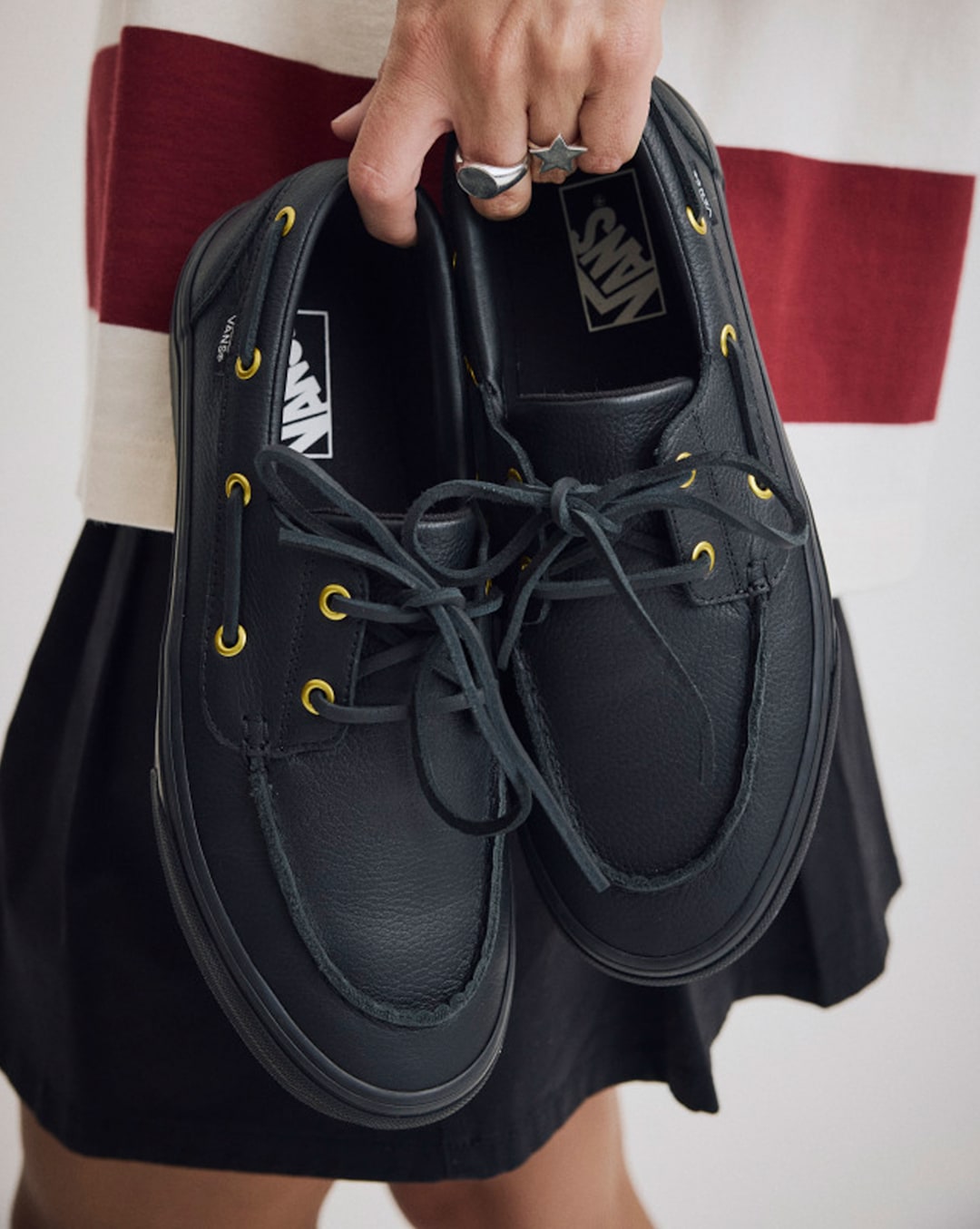 Vans 2-Eyelet Boat Shoe in Black