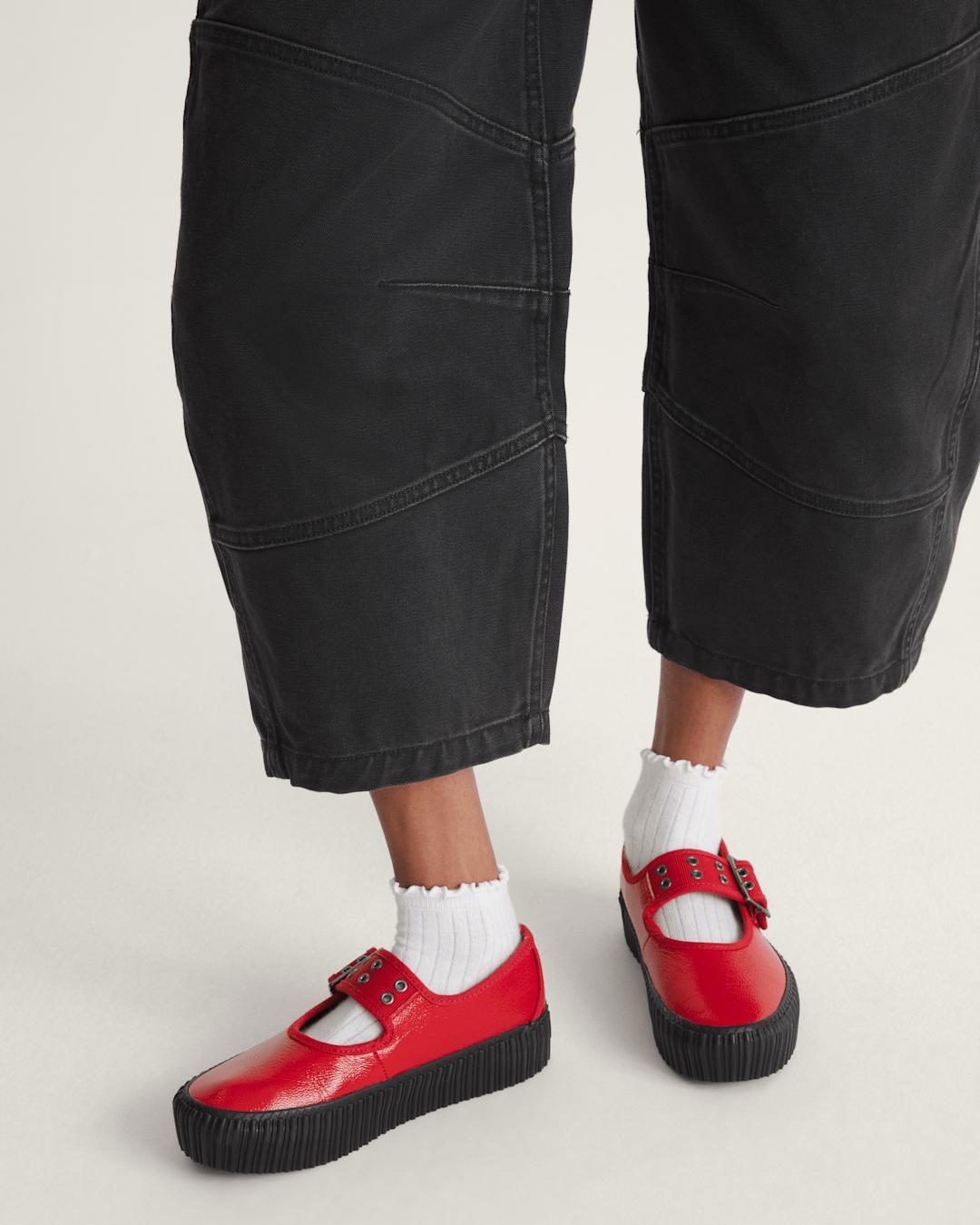 Vans Mary Jane Creeper Shoe in Racing Red