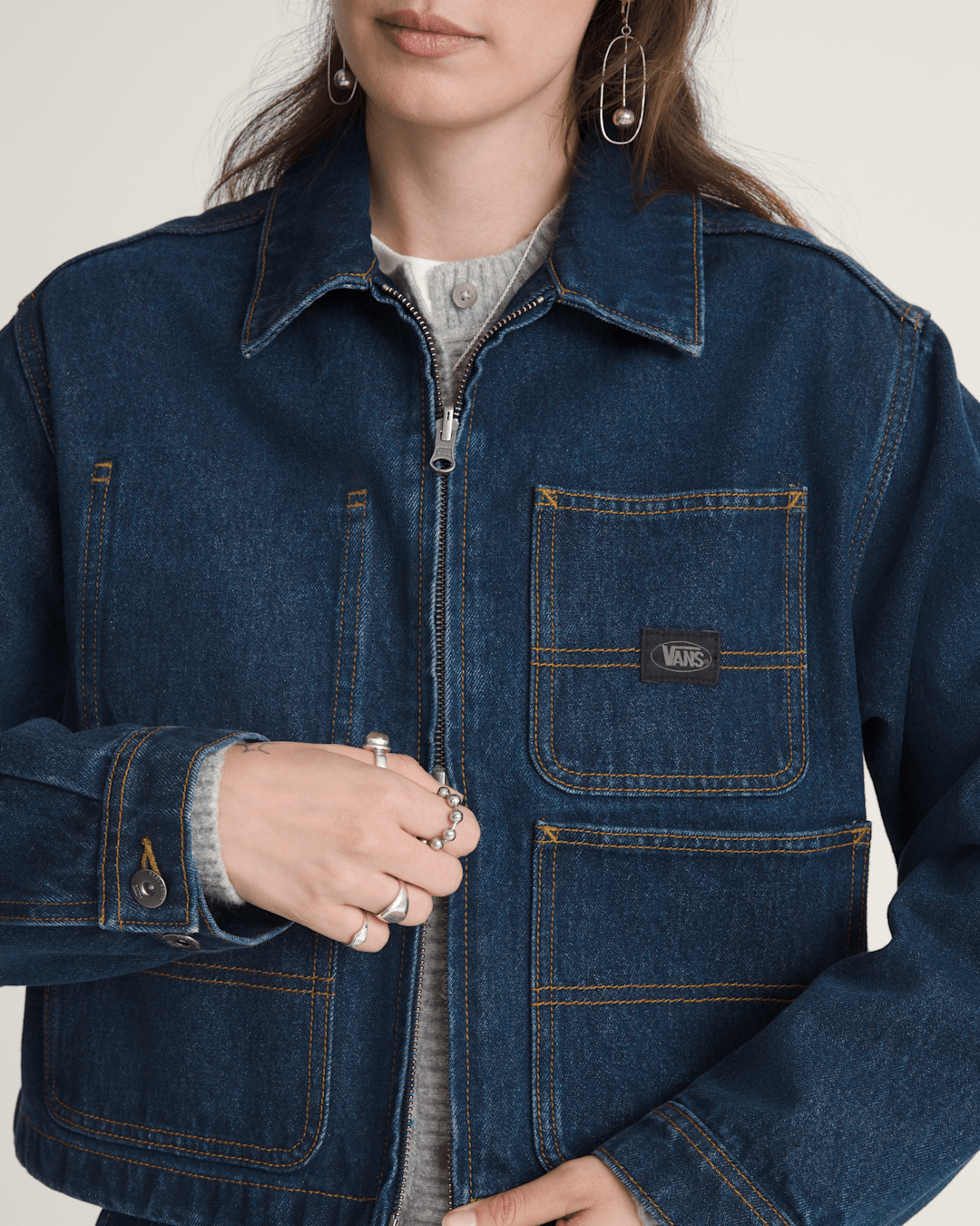 Vans Emily Boxy Work Wear Jacket in Dark Rise