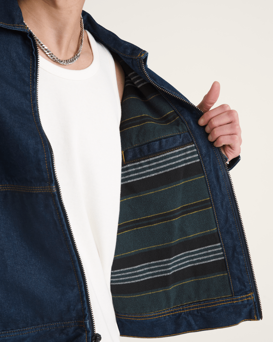 Vans Premium Denim Station Jacket in Dark Indigo Blue