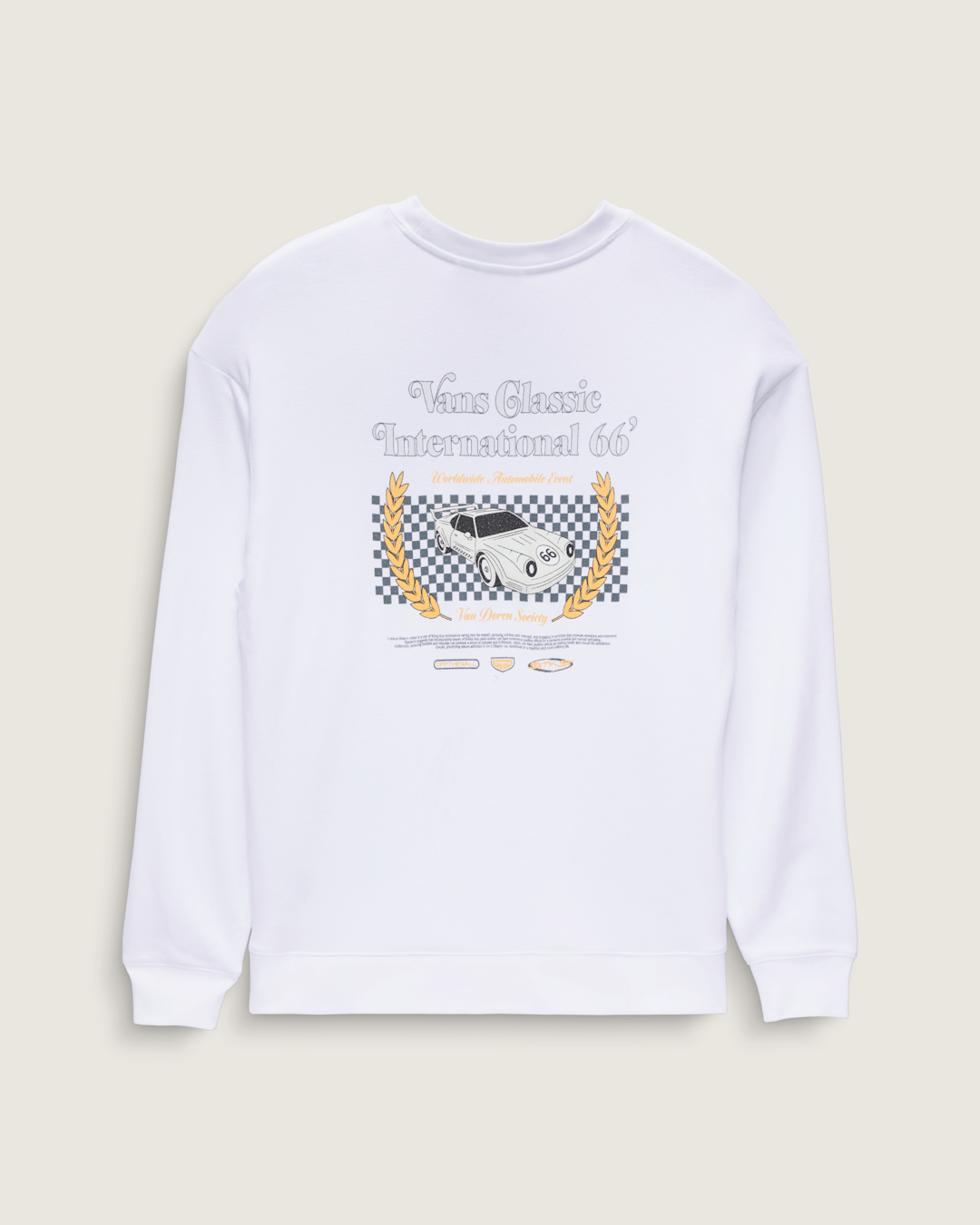 Vans Sport International 66 Crew Sweatshirt in White