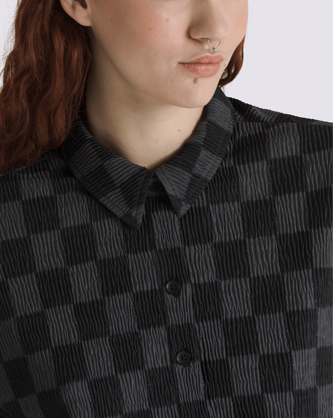 Vans Wren Checkerboard Shirt in Checkerboard Black / Grey