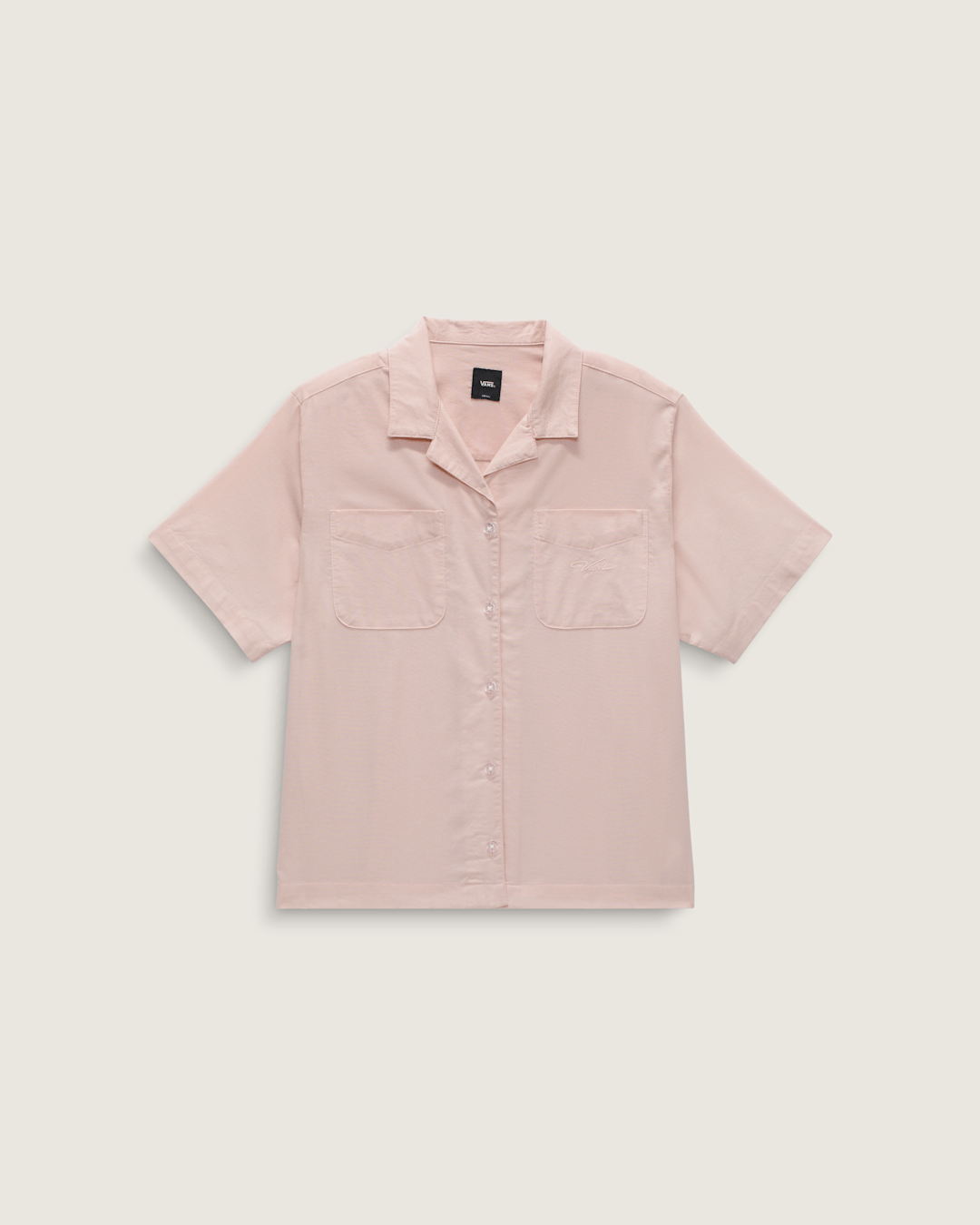Vans Cassidy Camp Shirt in Sepia Rose Pink