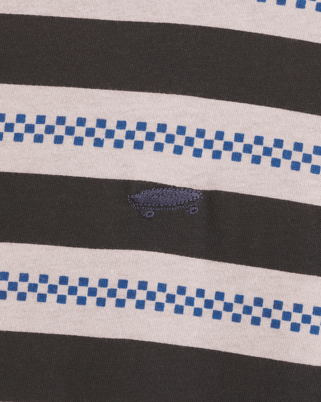 Vans Salton Stripe Checkerboard T-Shirt in Checkerboard Sepia Rose Pink / Black