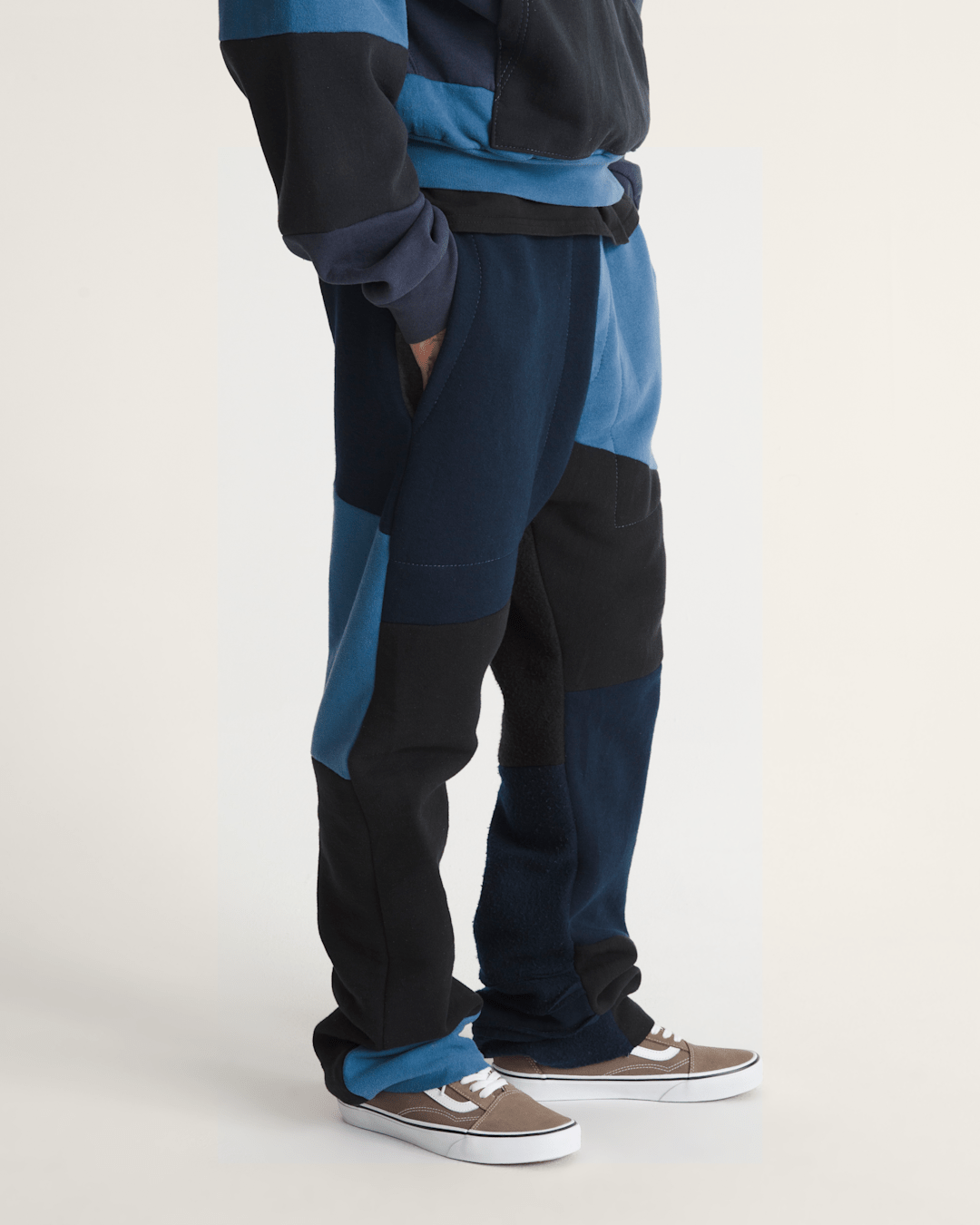 Vans Waffle Shop Reimagined Pieced Sweatpants in Blue