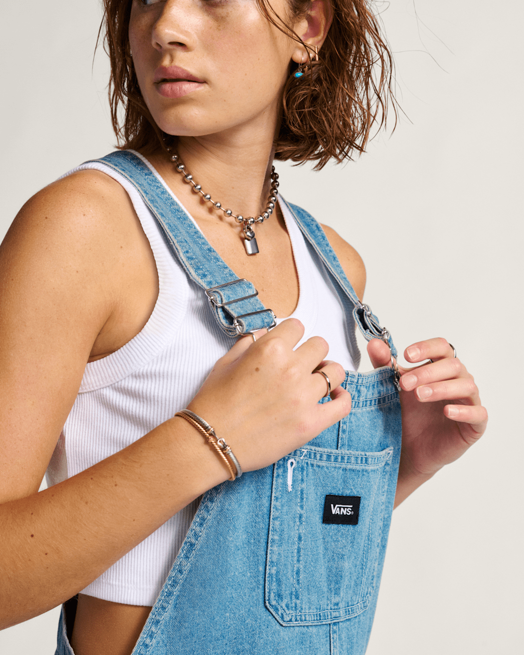 Vans Sirelle Overalls in Blue