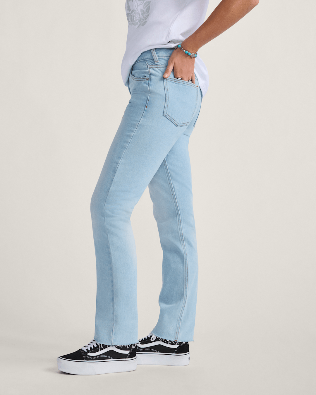 Vans Annabelle Pants in Light Stonewash Blue