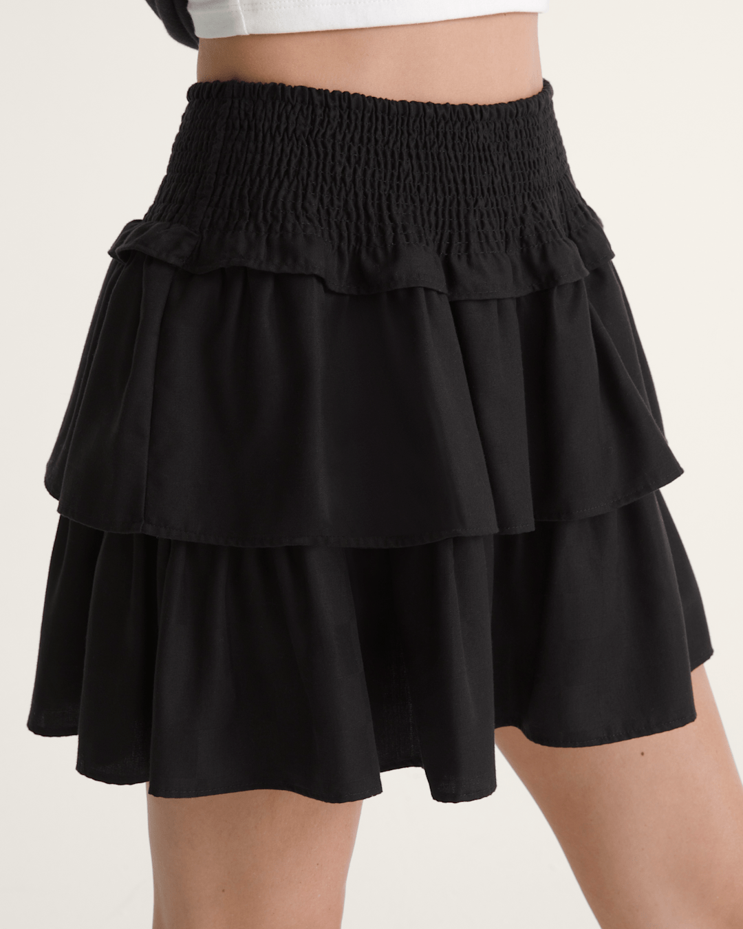 Vans Ava Tiered Mini Skirt in Black
