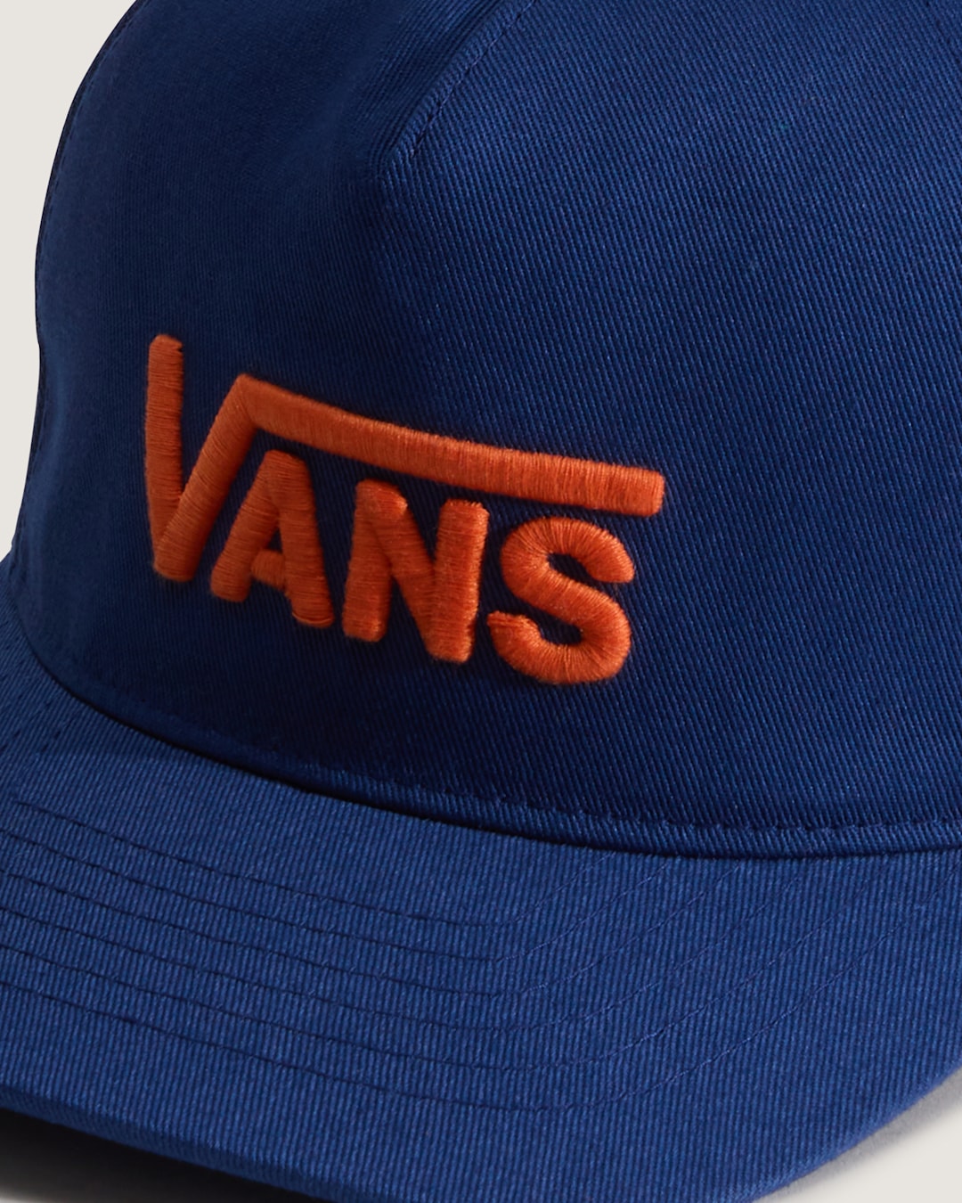Vans Kids Drop V Logo Snapback Hat in Deep Indigo Blue