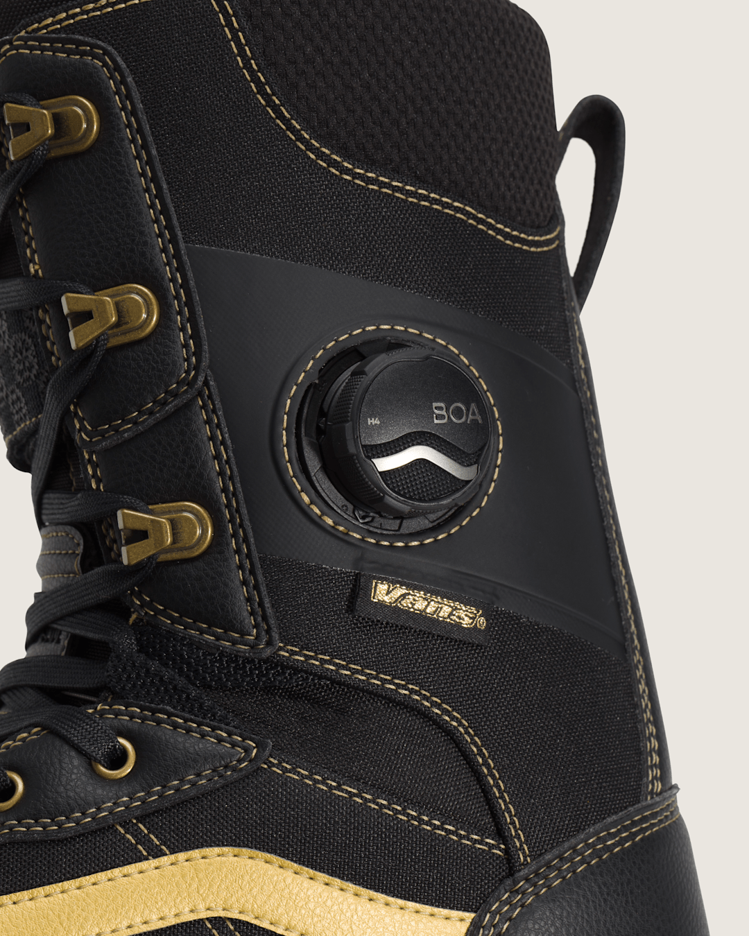 Vans Invado Pro X Rene Rinnekangas Snowboard Boot in Black / Gold Yellow