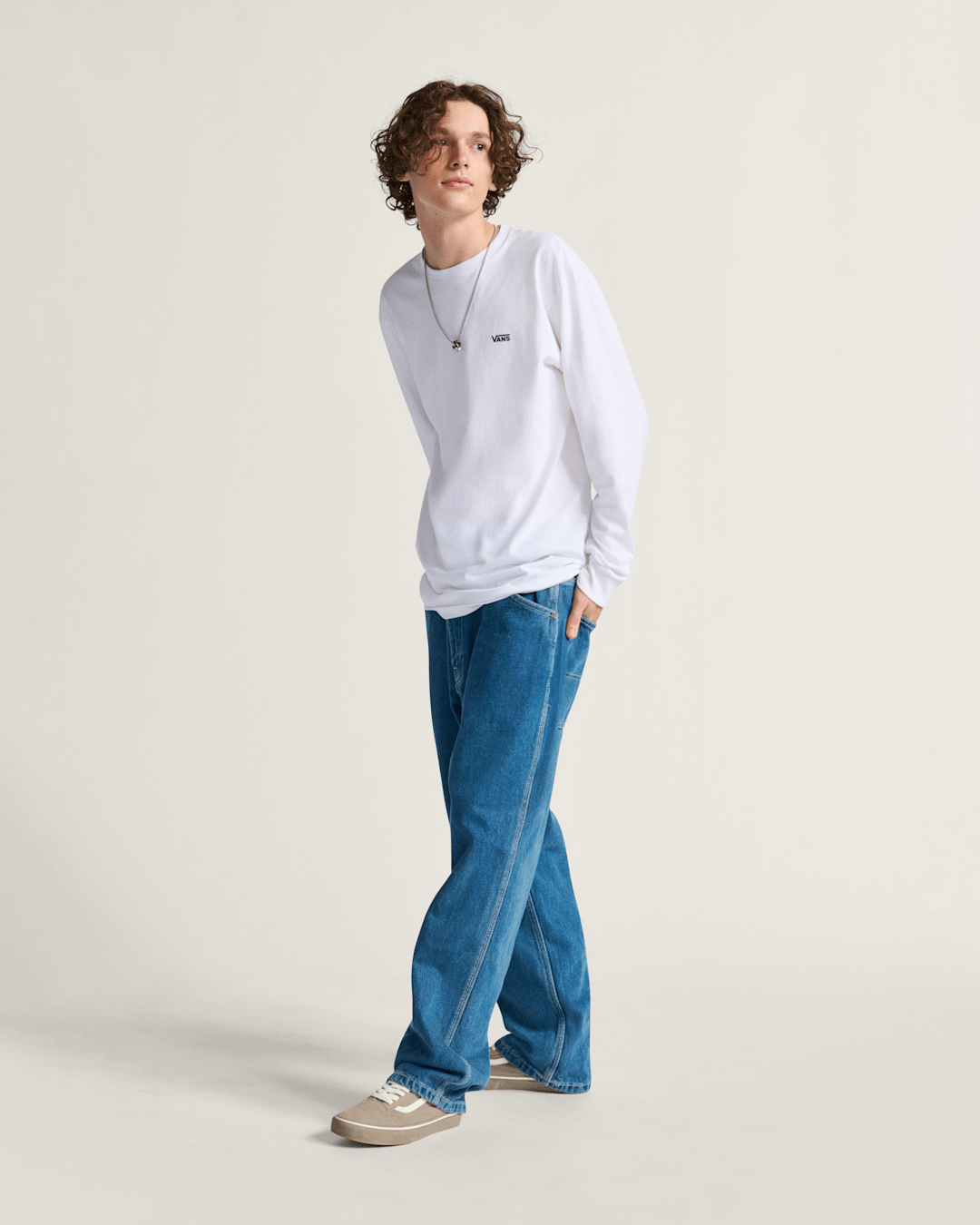Vans Skate Check-5 Loose Denim Pants in Vintage Indigo Blue