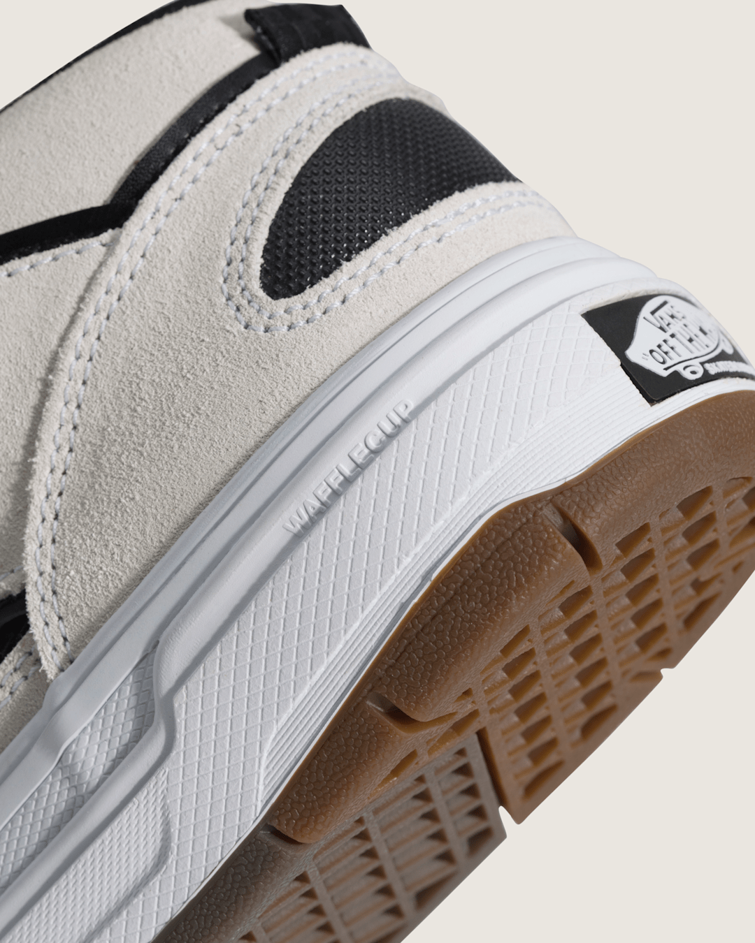 Vans Skate Half Cab Wafflecup Shoe in White / Black