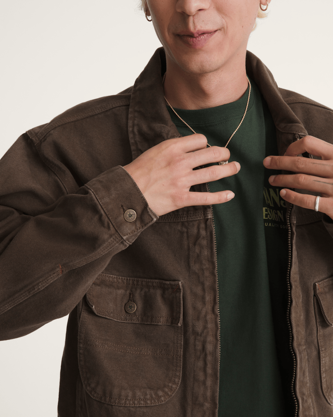 Vans Skate Garage Denim Jacket in Coal Brown