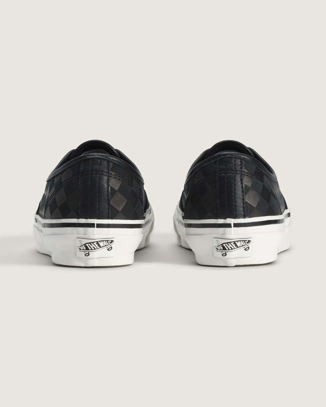 Vans Premium Authentic Shoe in Checkerboard Blackout