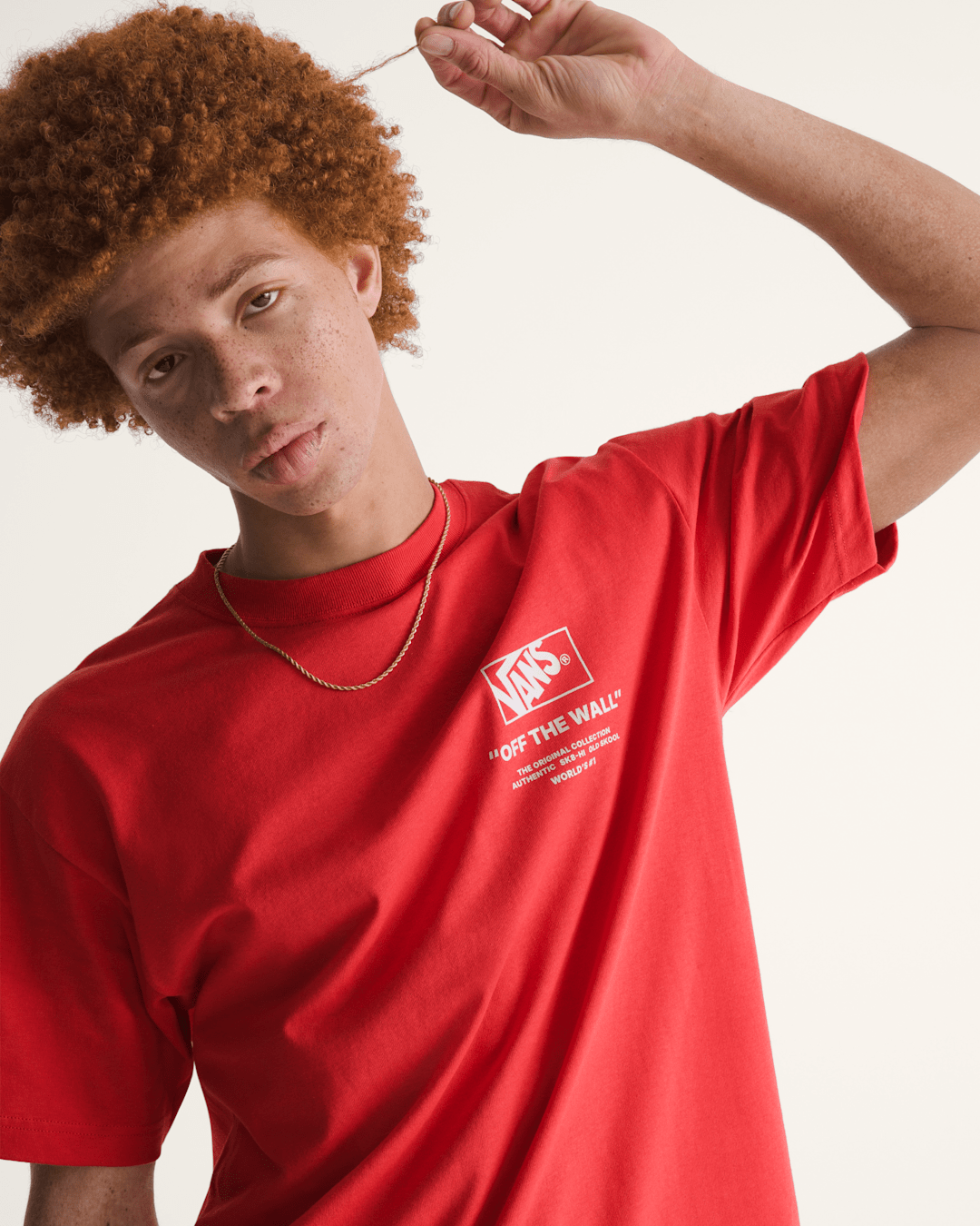 Vans Stockpile T-Shirt in Crimson Haze Red