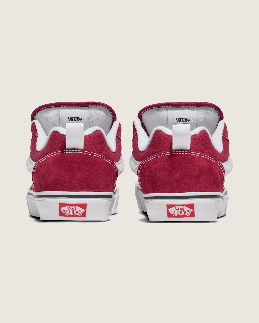 Vans Knu Skool Shoe in Rhododendron Red
