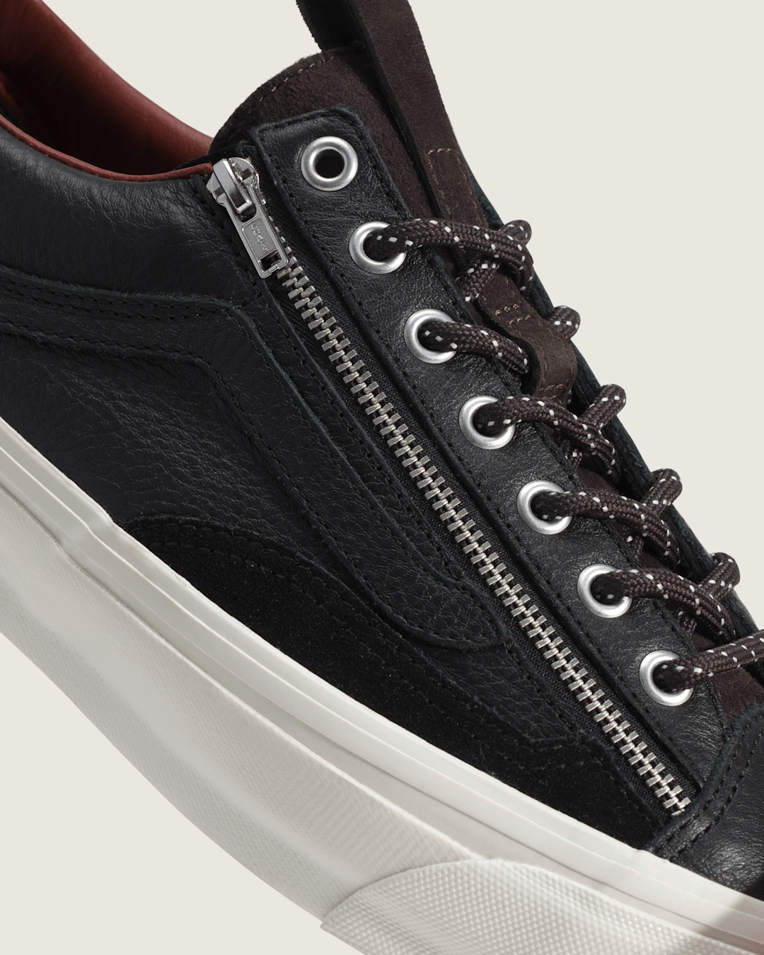 Vans Premium Old Skool Zip Shoe in Black