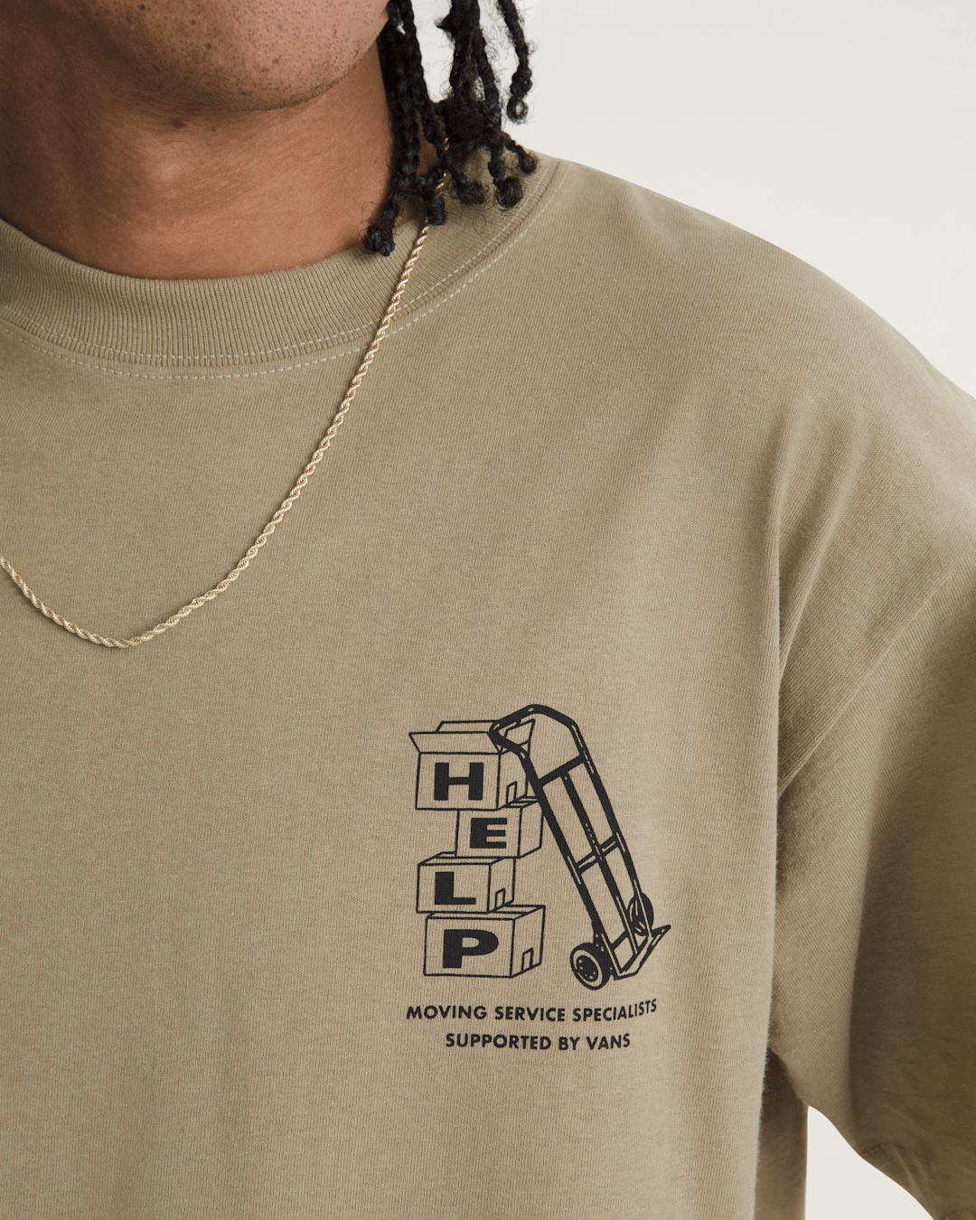 Vans Moving Co T-Shirt in Bay Leaf Brown
