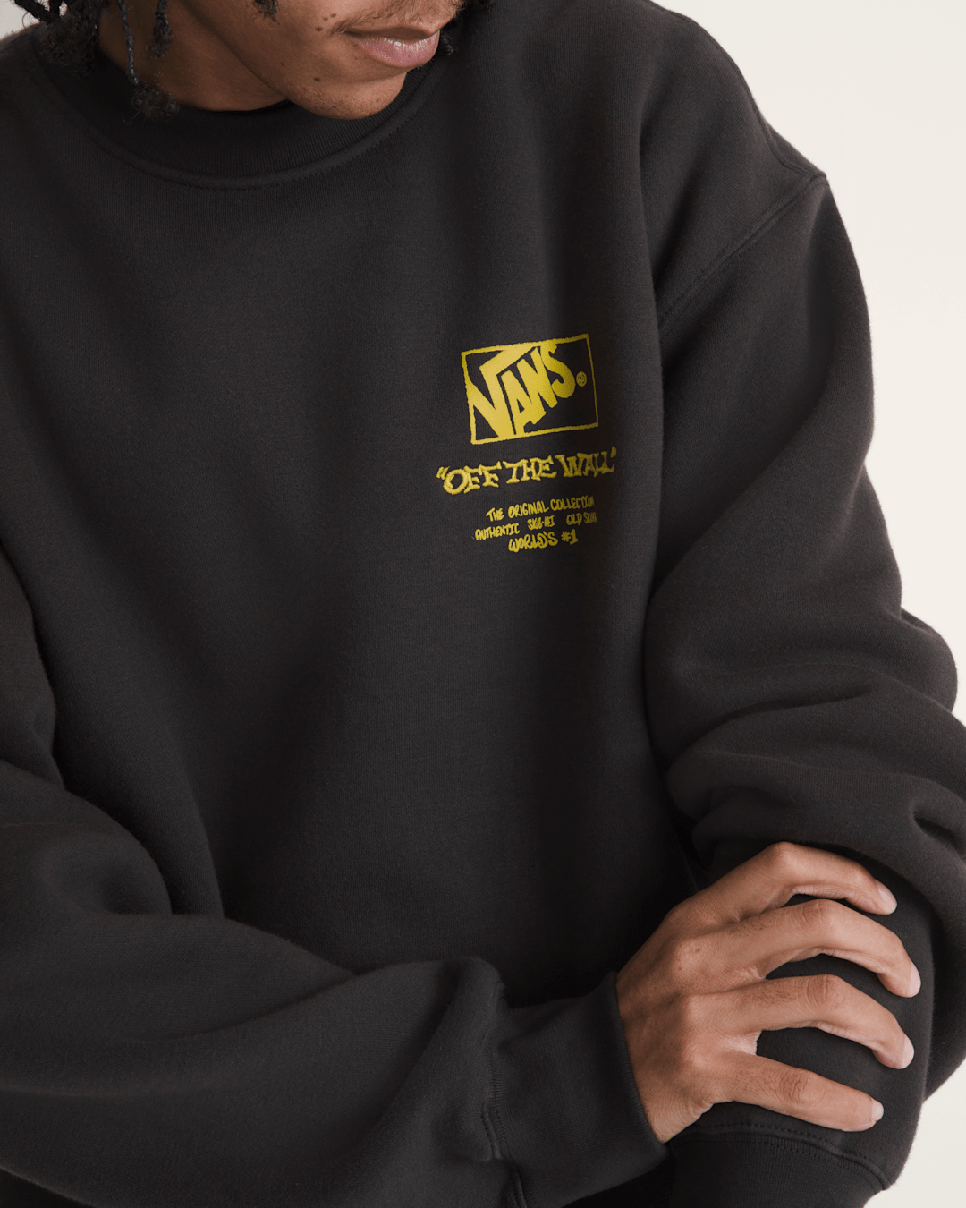 Vans Circle Bones Formula Crew Sweatshirt in Black