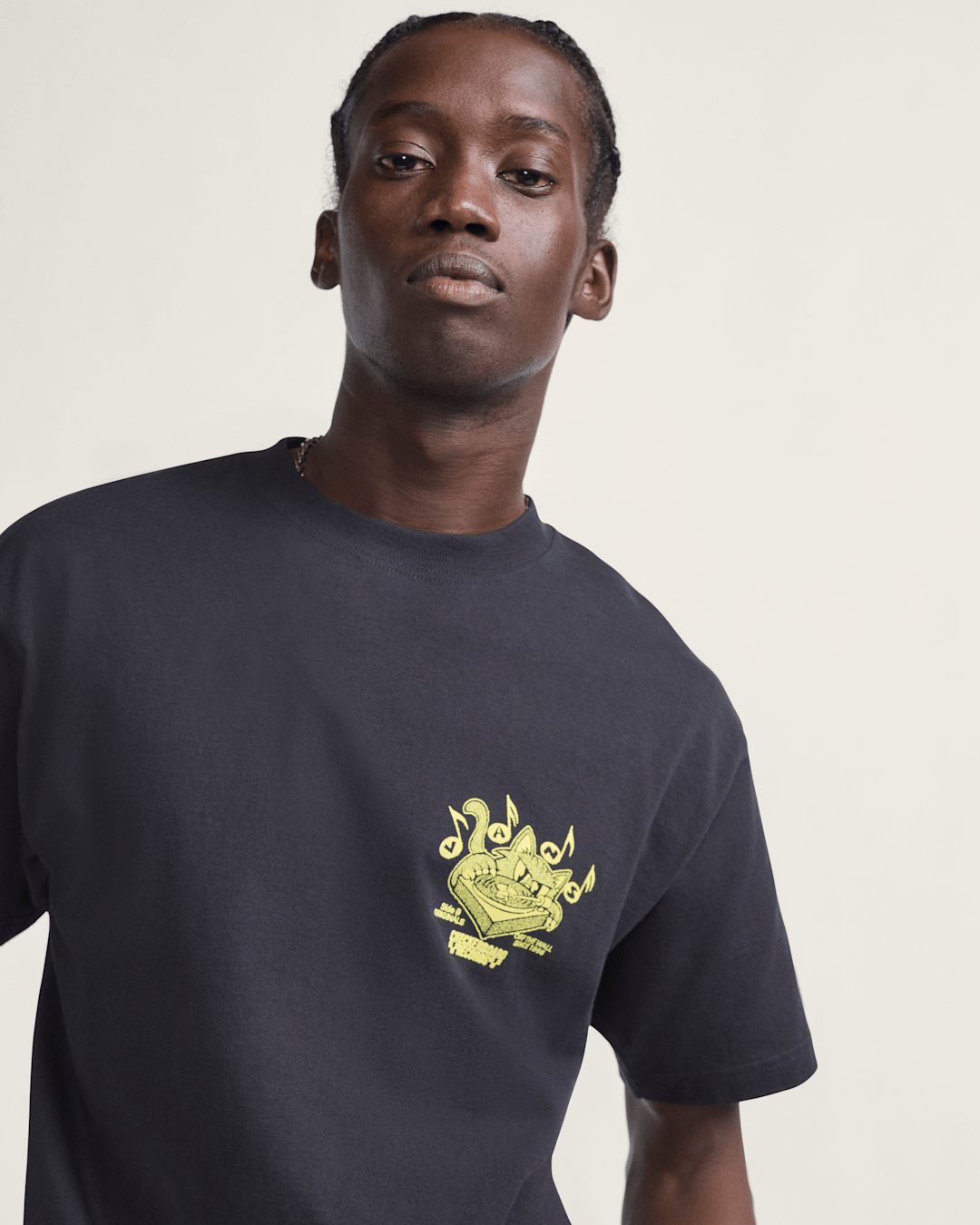 Vans Scratched Records T-Shirt in Black