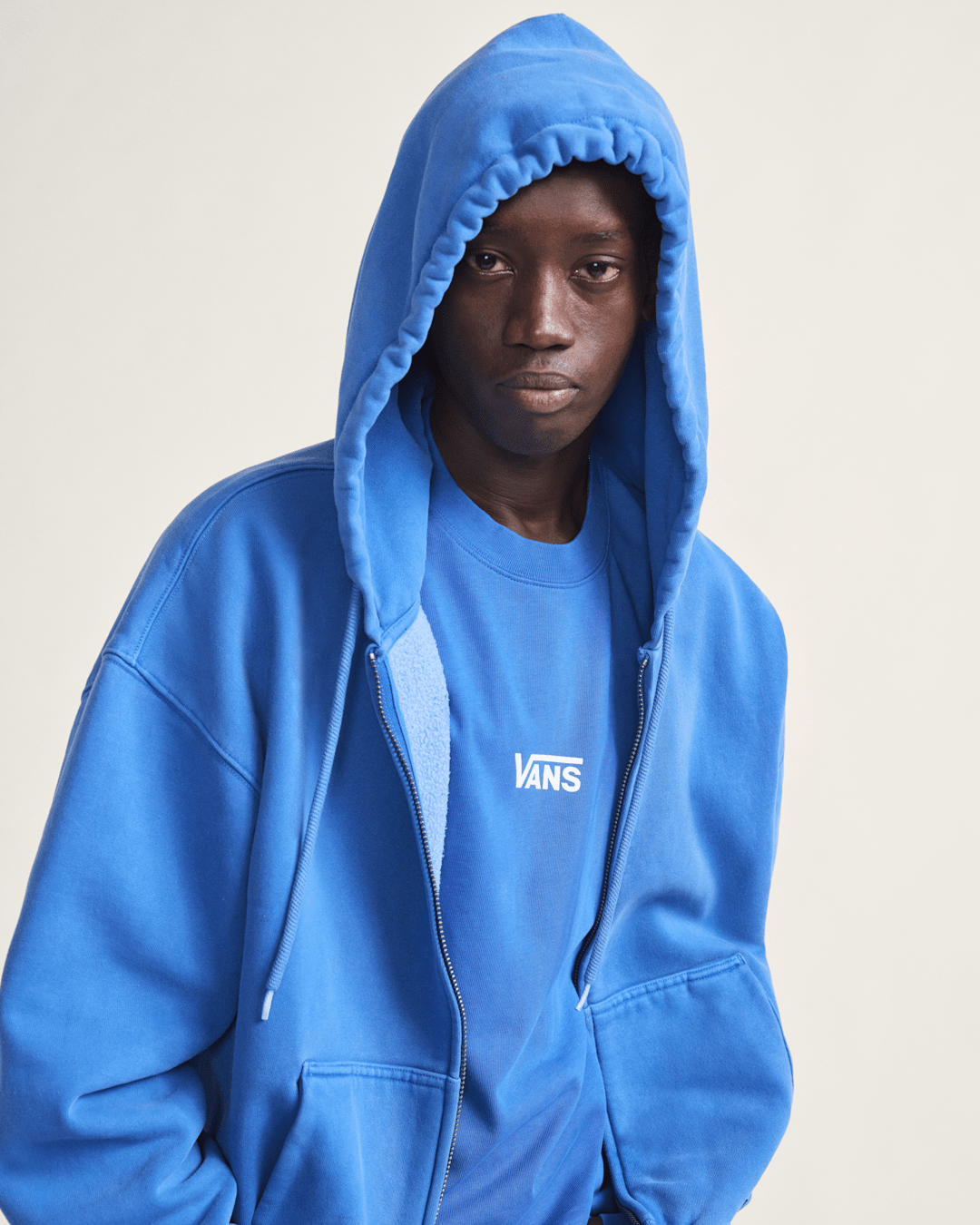 Vans Premium Zip Hoodie in True Blue