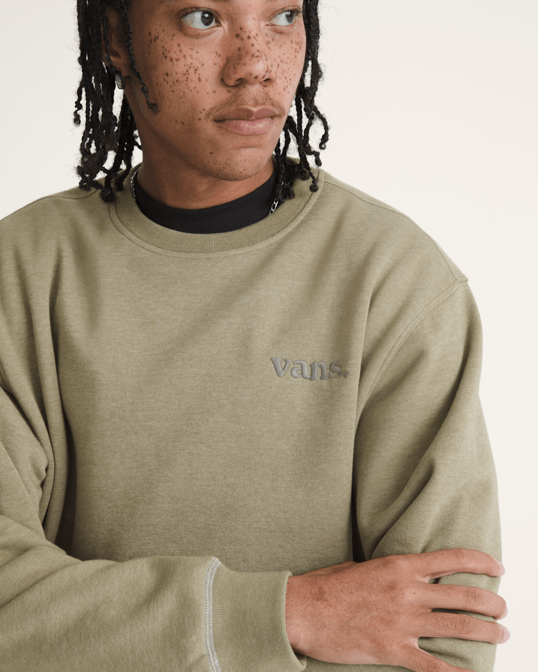 Vans Vans 66 Crew Sweatshirt in Bay Leaf Green