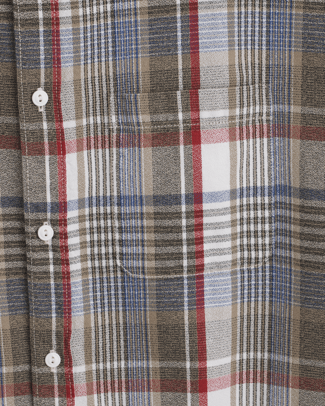 Vans Premium Button Up Shirt in Egret White / Elm Green