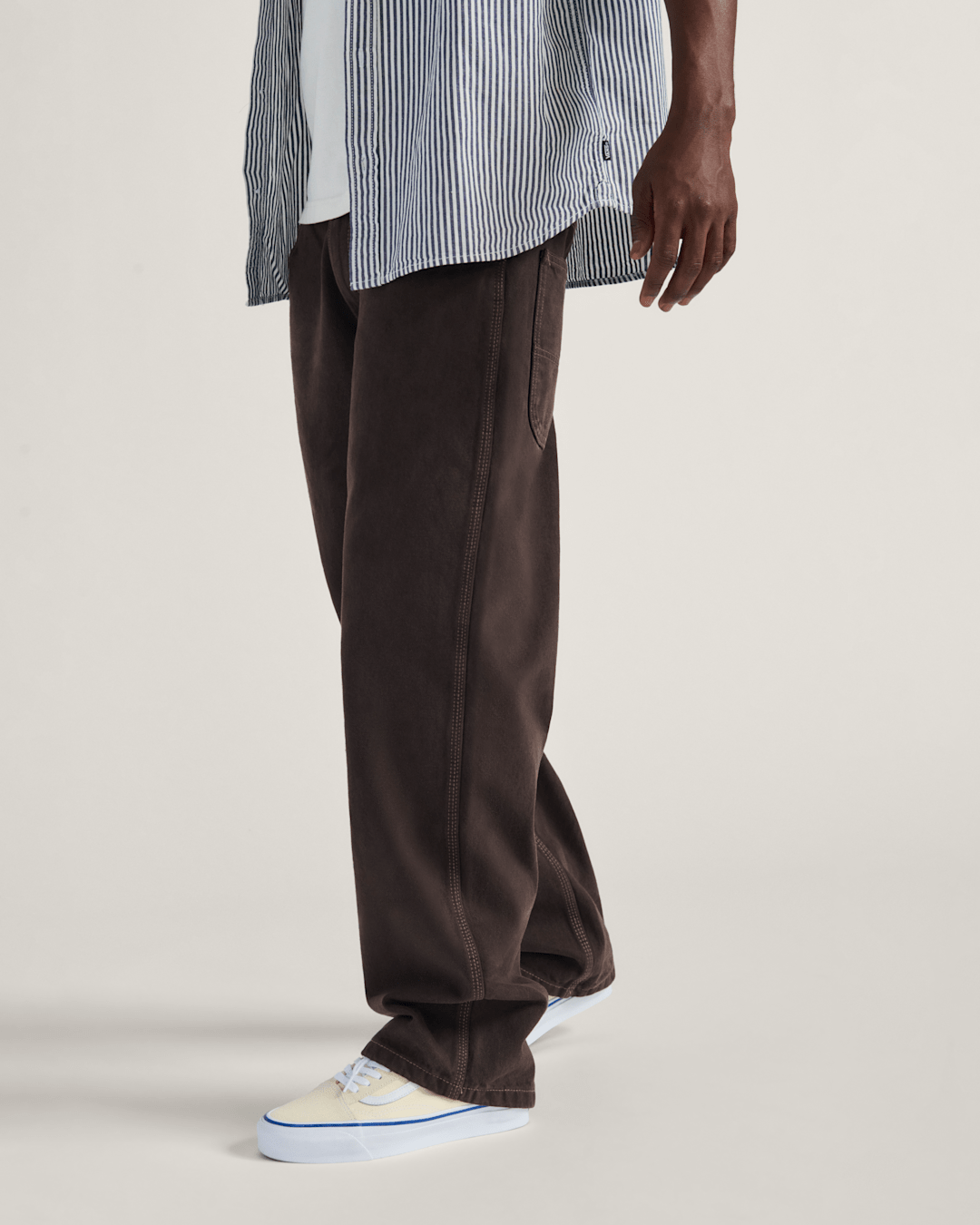Vans Skate Check-5 Loose Denim Pants in After Dark Brown