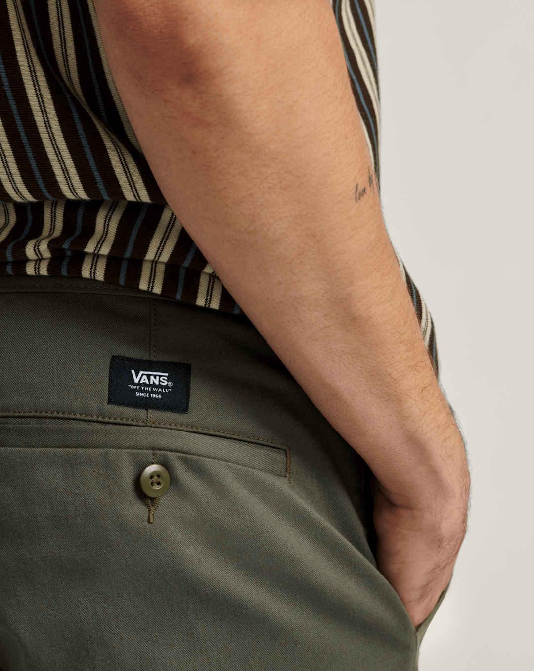 Vans Authentic Chino Relaxed Pants in Grape Leaf Green