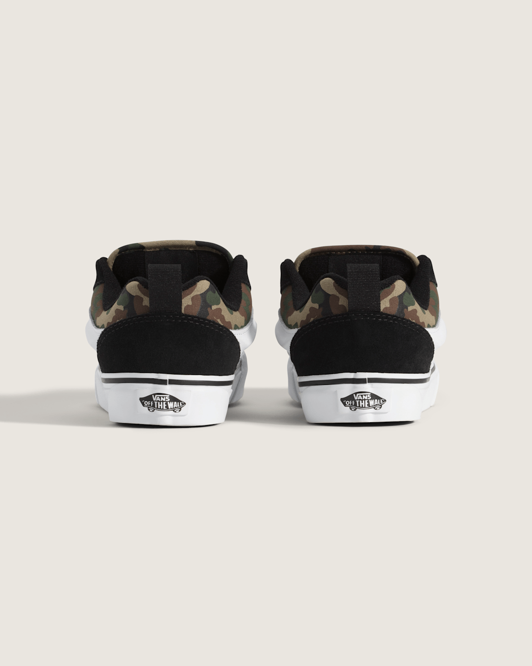 Vans Big Kids Knu Skool Shoe in Camo Black / Green