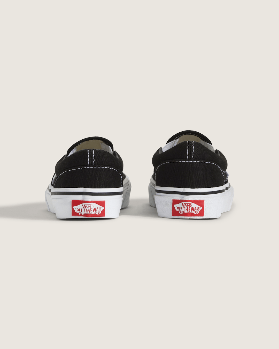 Vans Kids Classic Slip-On Black/True White Shoes