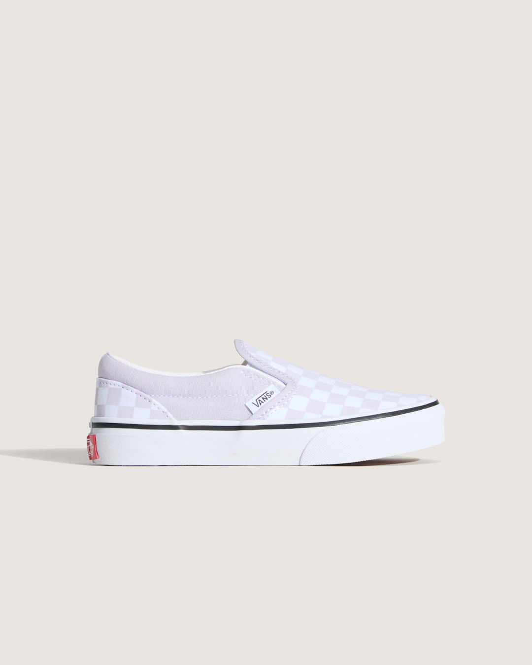 Vans Little Kids Classic Slip-On Checkerboard Shoe in Checkerboard Lilac Mist Purple