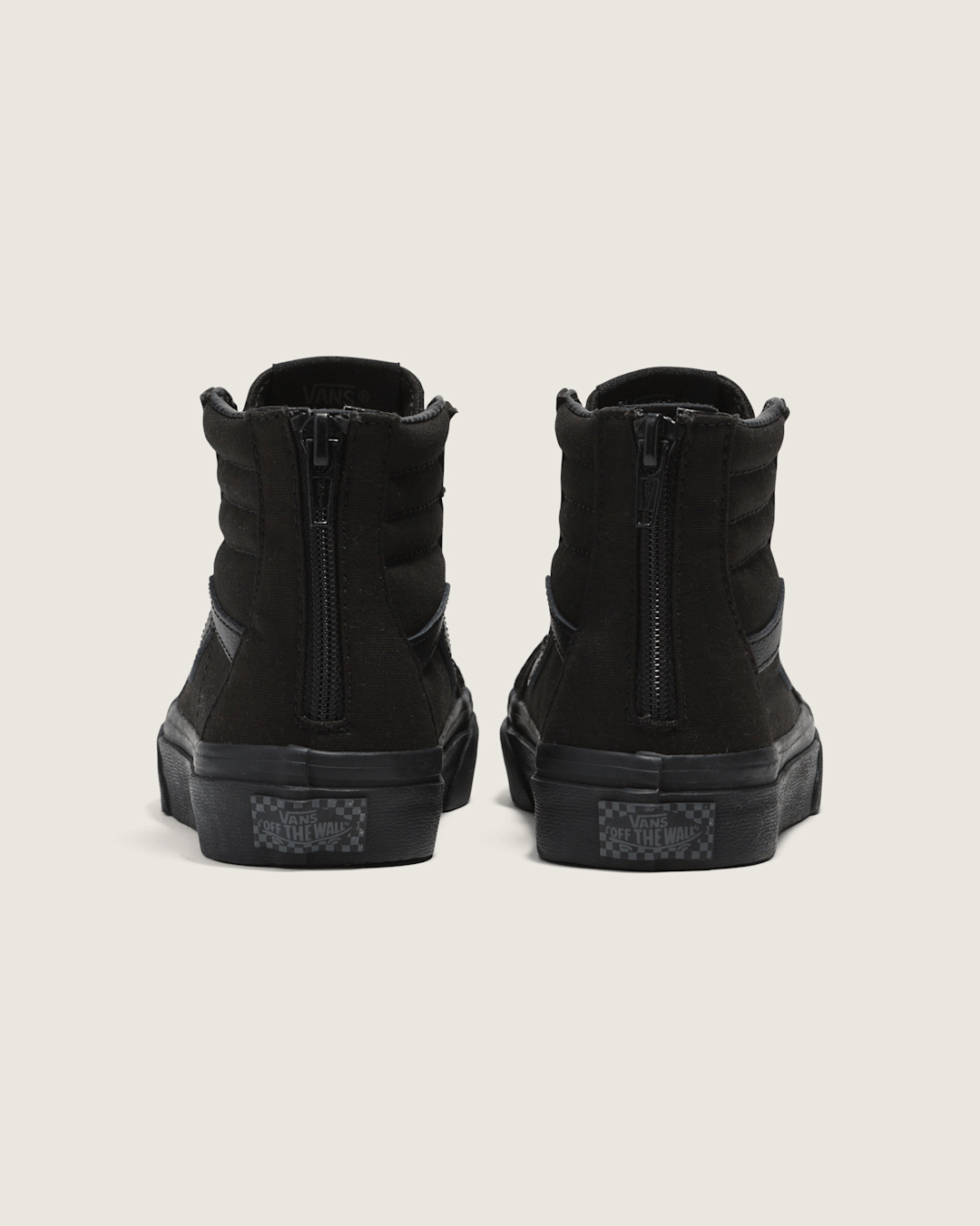 Vans Little Kids Sk8-Hi Zip Checkerboard Shoe in Checkerboard Black / Black