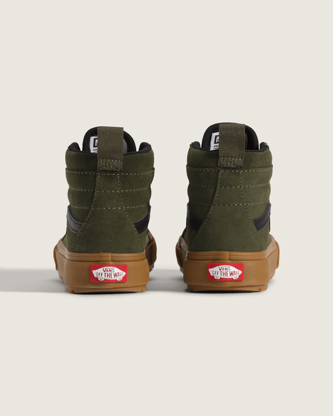Vans Little Kids Sk8-Hi Water Resistant Shoe in Grape Leaf Green / Gum