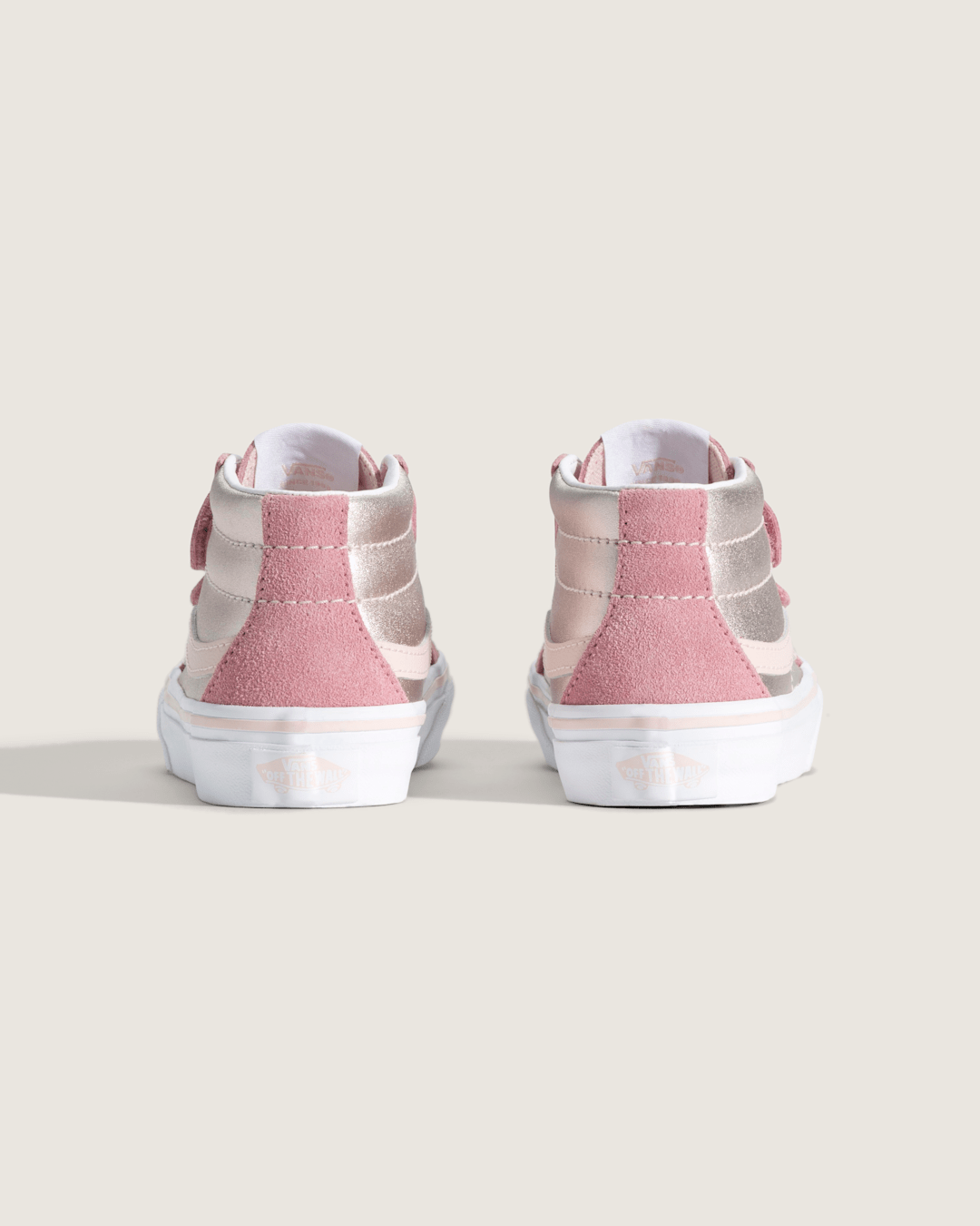 Vans Little Kids Sk8-Mid Reissue V Shoe in Metallic Pop Pink