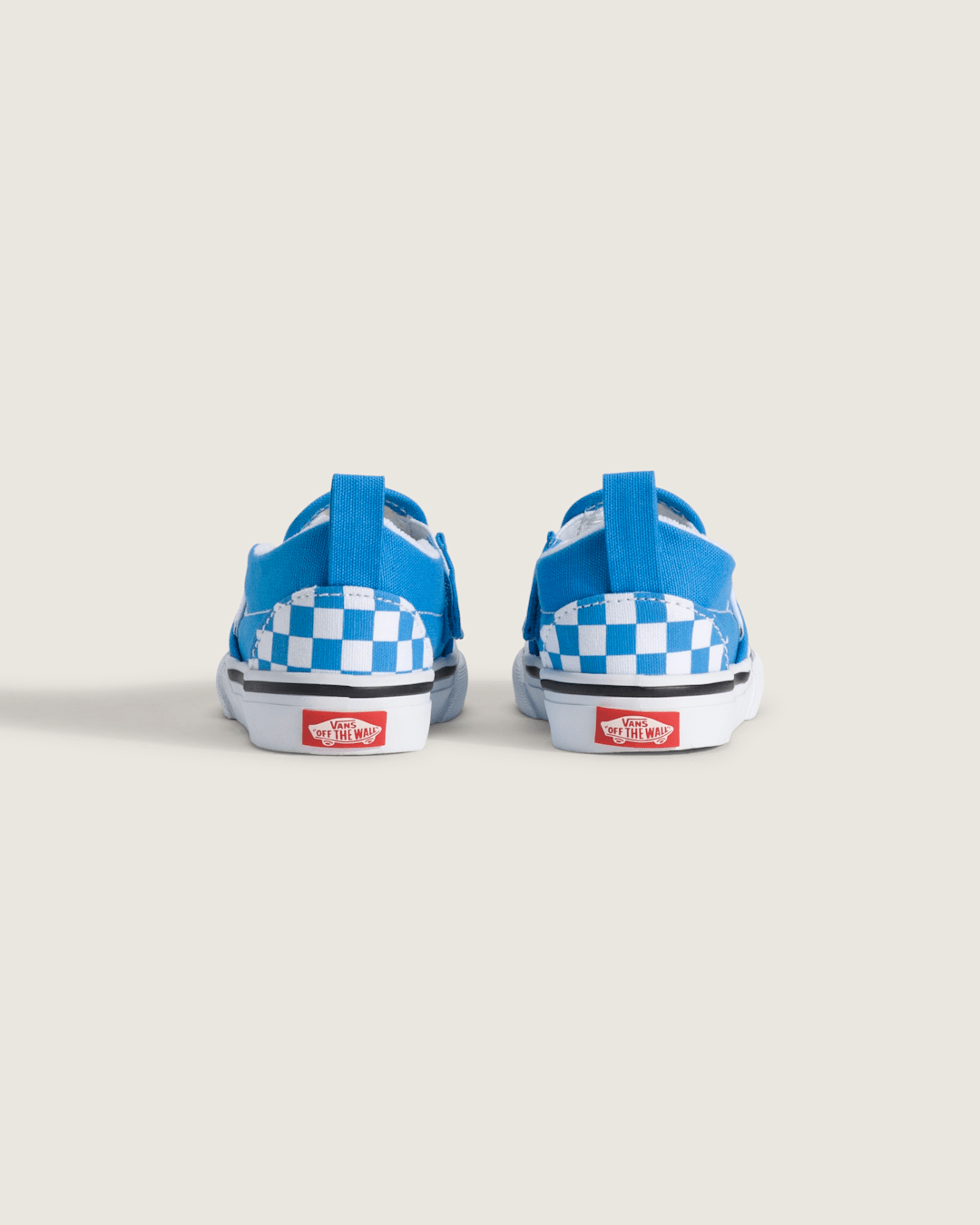 Vans Toddler Classic Slip-On V Checkerboard Shoe in Checkerboard Bright Azure Blue
