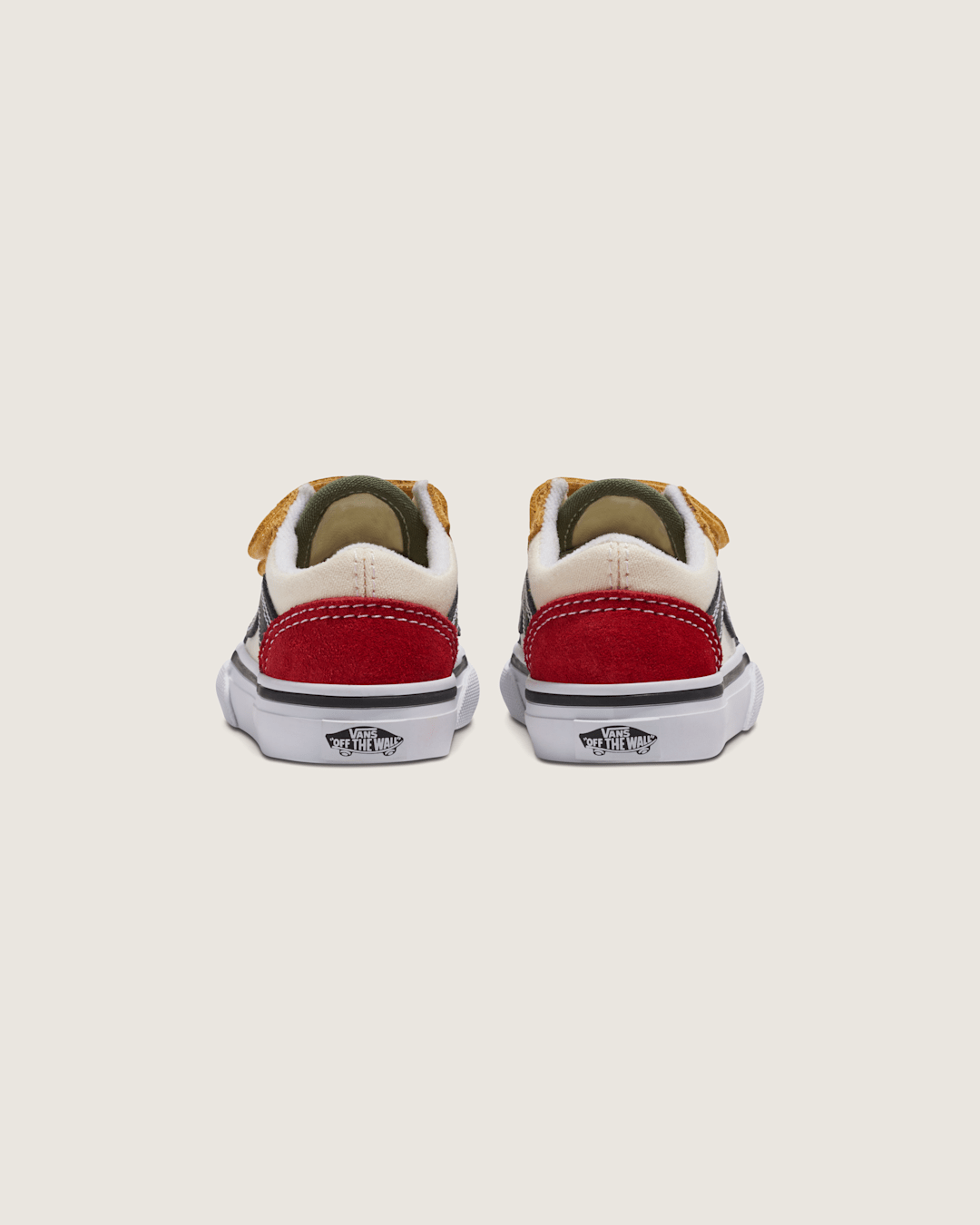 Vans Toddler Old Skool V Shoe in Red / Blue
