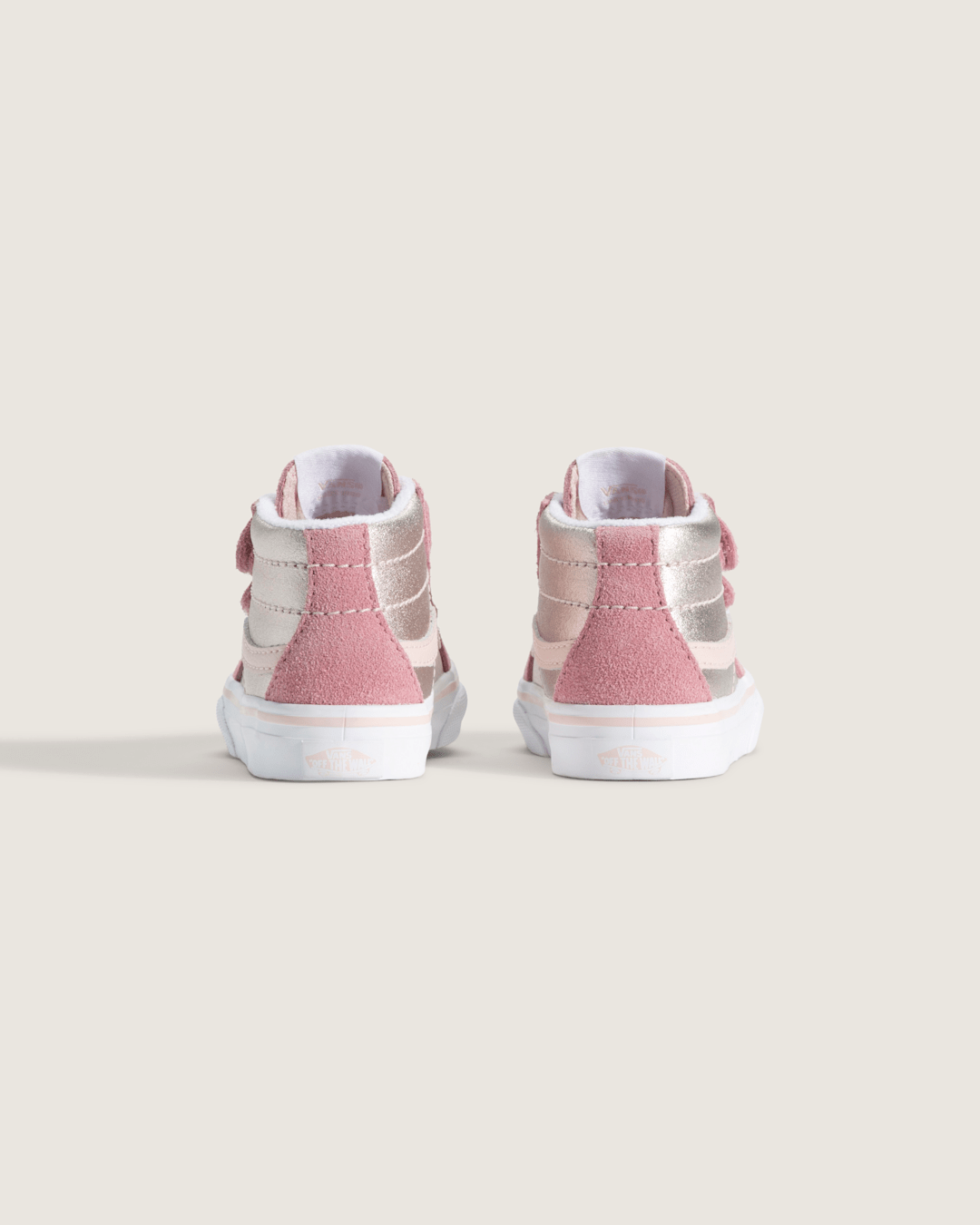 Vans Toddler Sk8-Mid Reissue V Shoe in Metallic Pop Pink