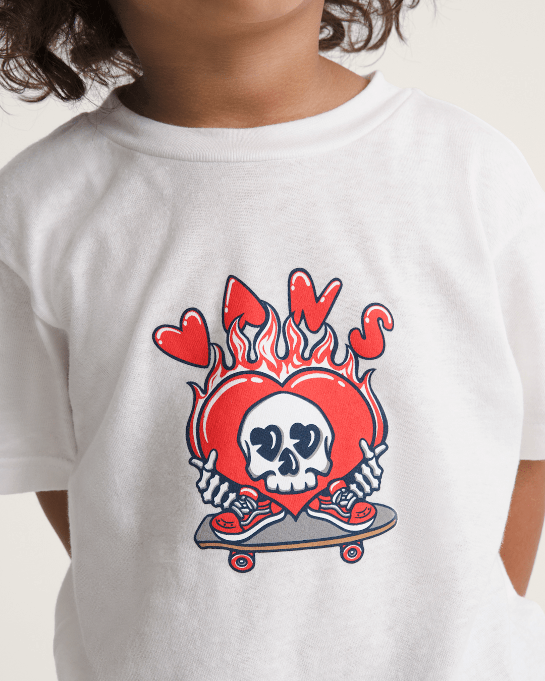 Vans Little Kids Wheely Love Vans T-Shirt in White