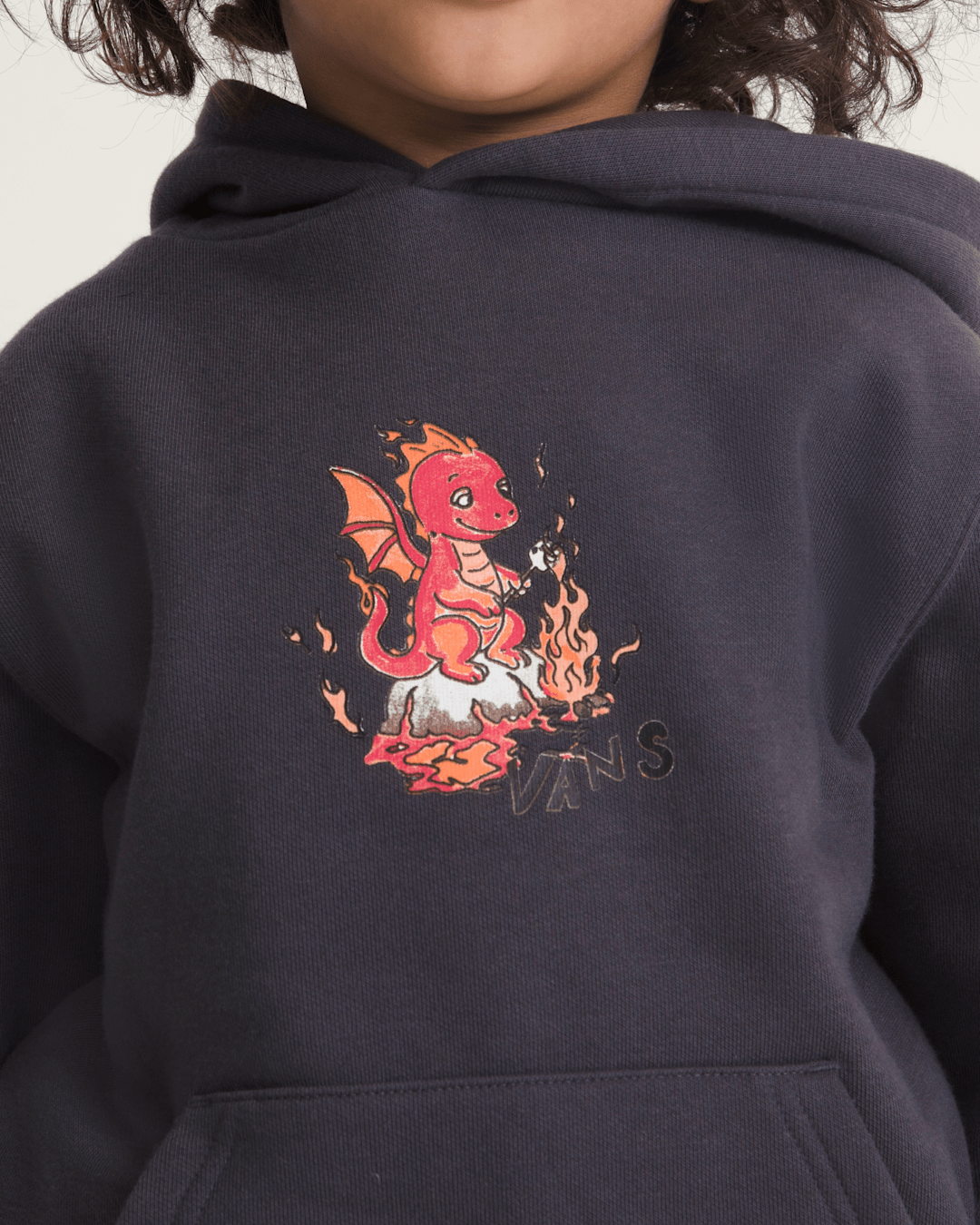 Vans Little Kids Dragon Elements Pullover Sweatshirt in Charcoal Grey