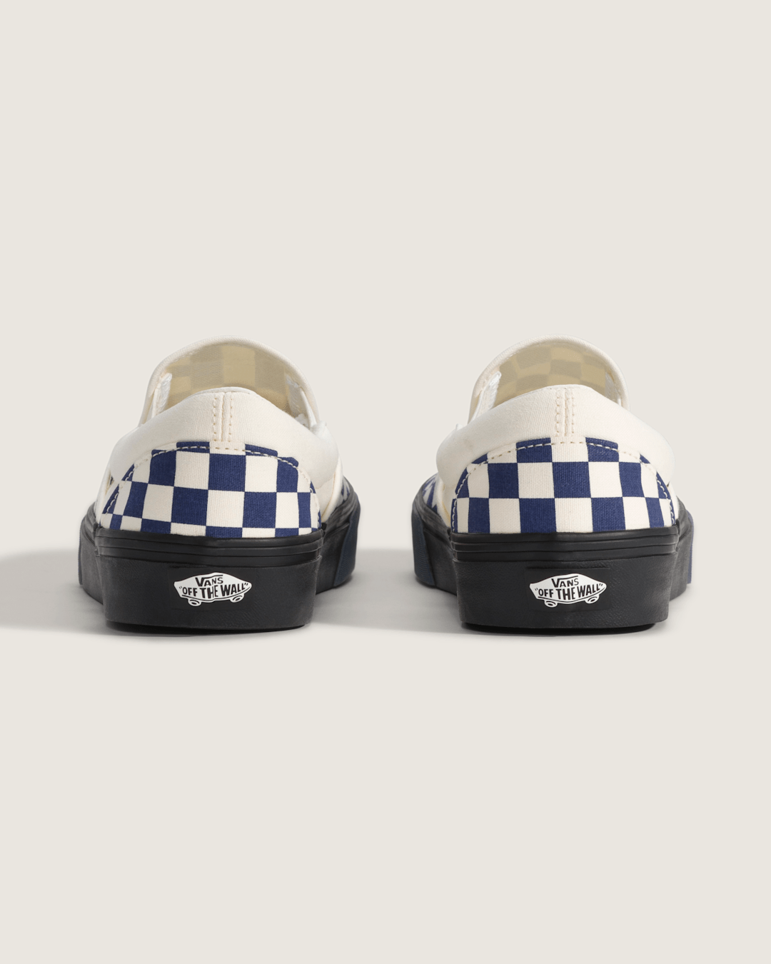 Vans Classic Slip-On Checkerboard Shoe in Checkerboard Deep Twilight Blue