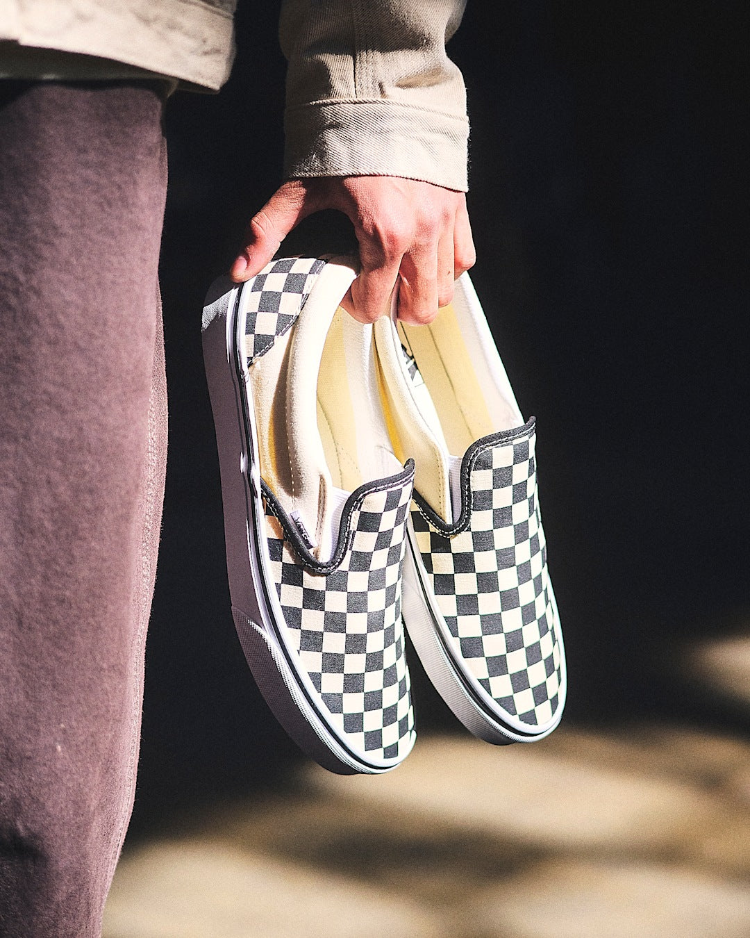 Vans Classic Checkerboard Slip-On Black/White Shoe