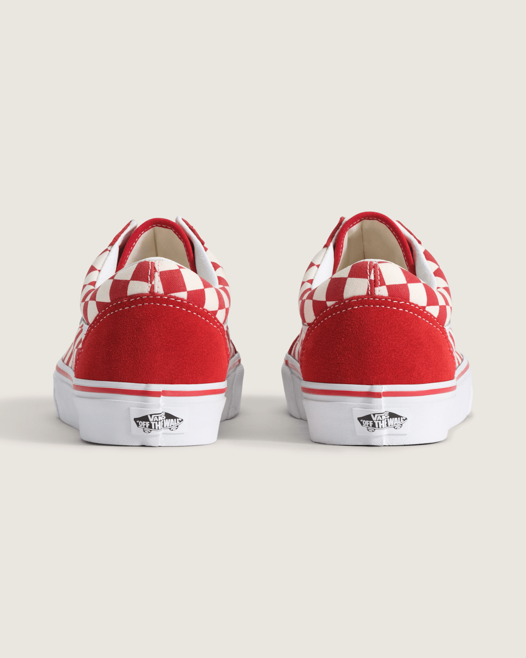 Vans Old Skool Checkerboard Shoe in Checkerboard Racing Red / White