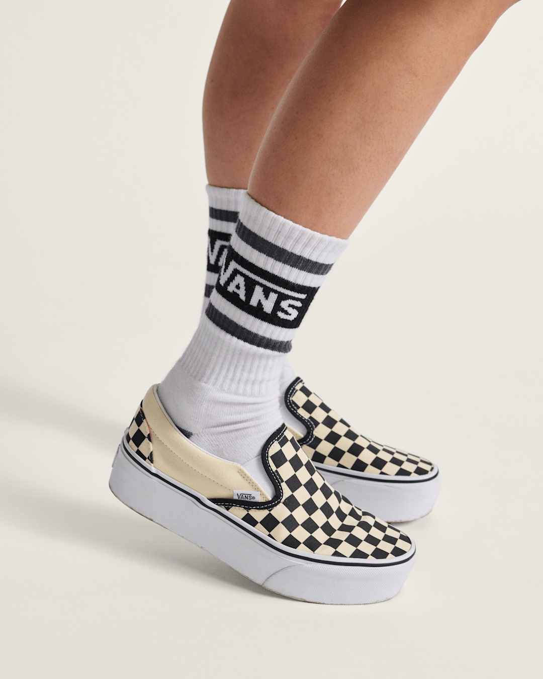 Vans Classic Slip-On Stackform Checkerboard Black/Classic White Shoe