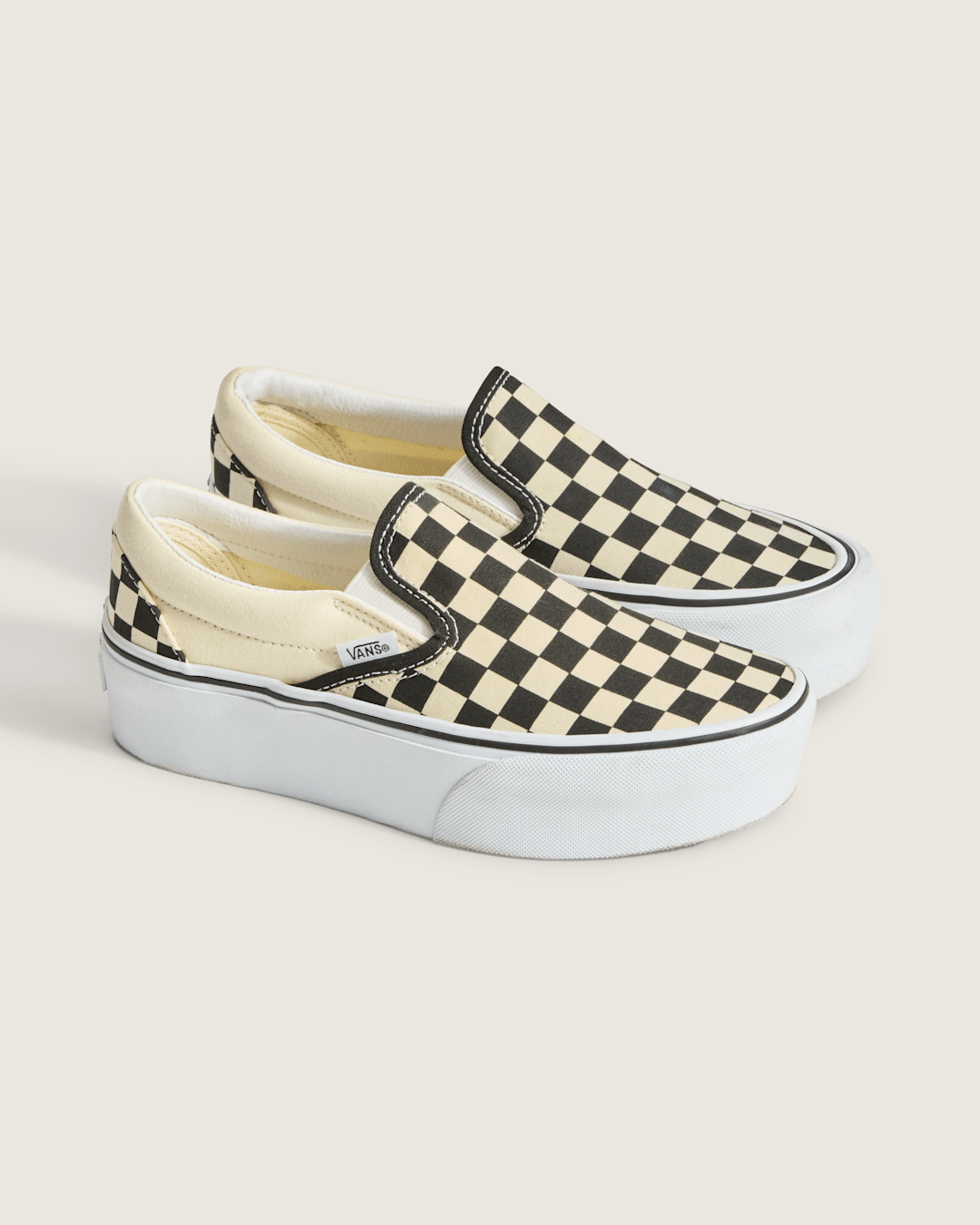 Vans Classic Slip-On Stackform Checkerboard Black/Classic White Shoe